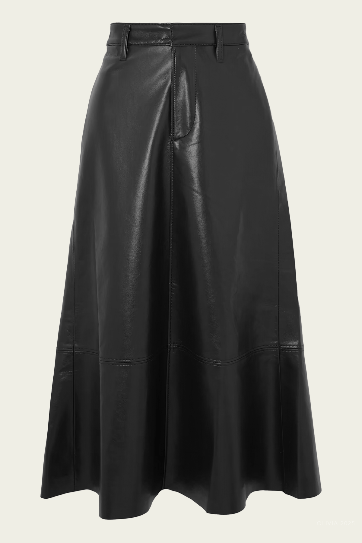 Cassia Leather Skirt in Black - shop - olivia.com