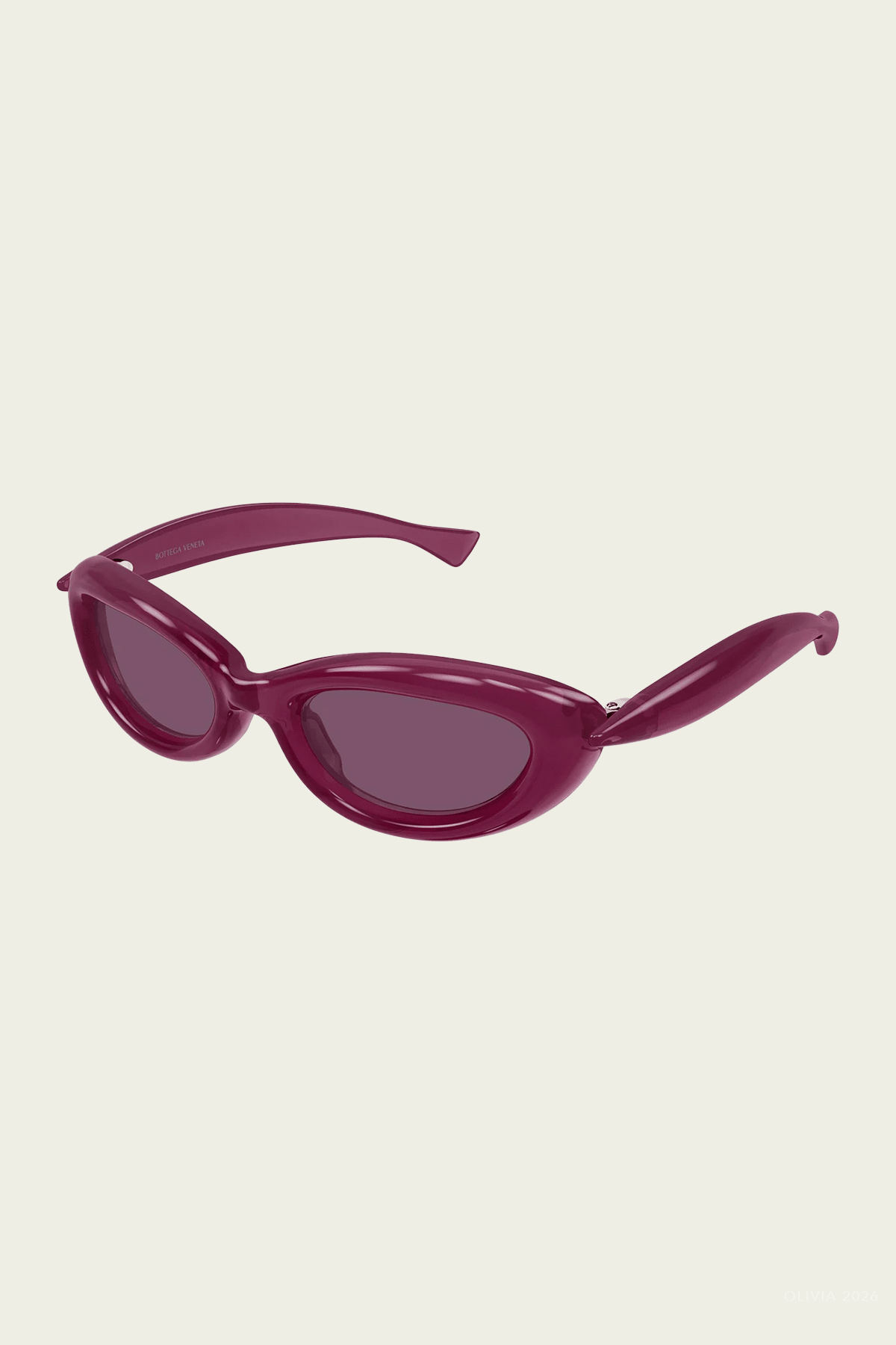 Cat-Eye Modern Sunglasses in Shiny Burgundy - shop-olivia.com