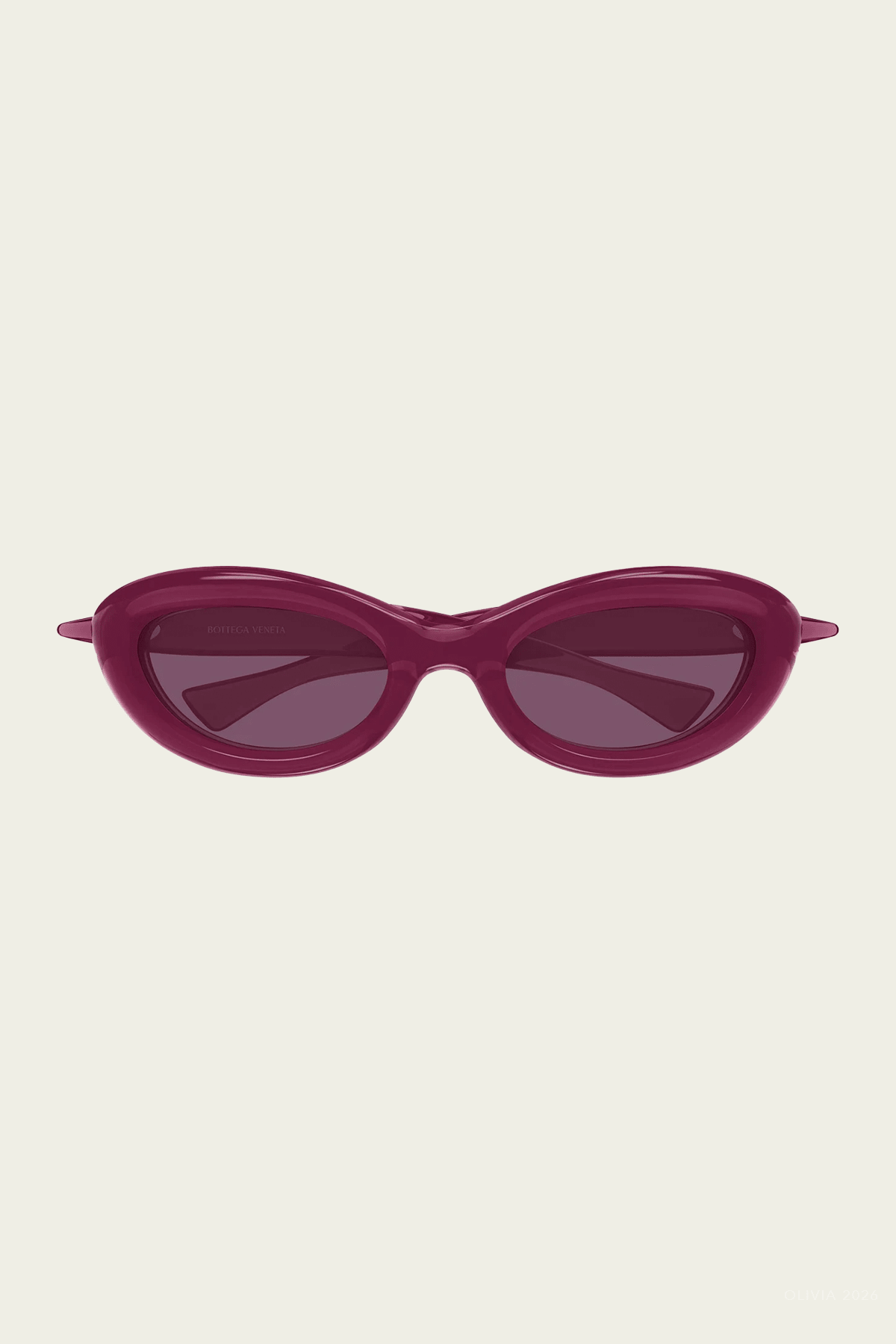 Cat-Eye Modern Sunglasses in Shiny Burgundy - shop-olivia.com