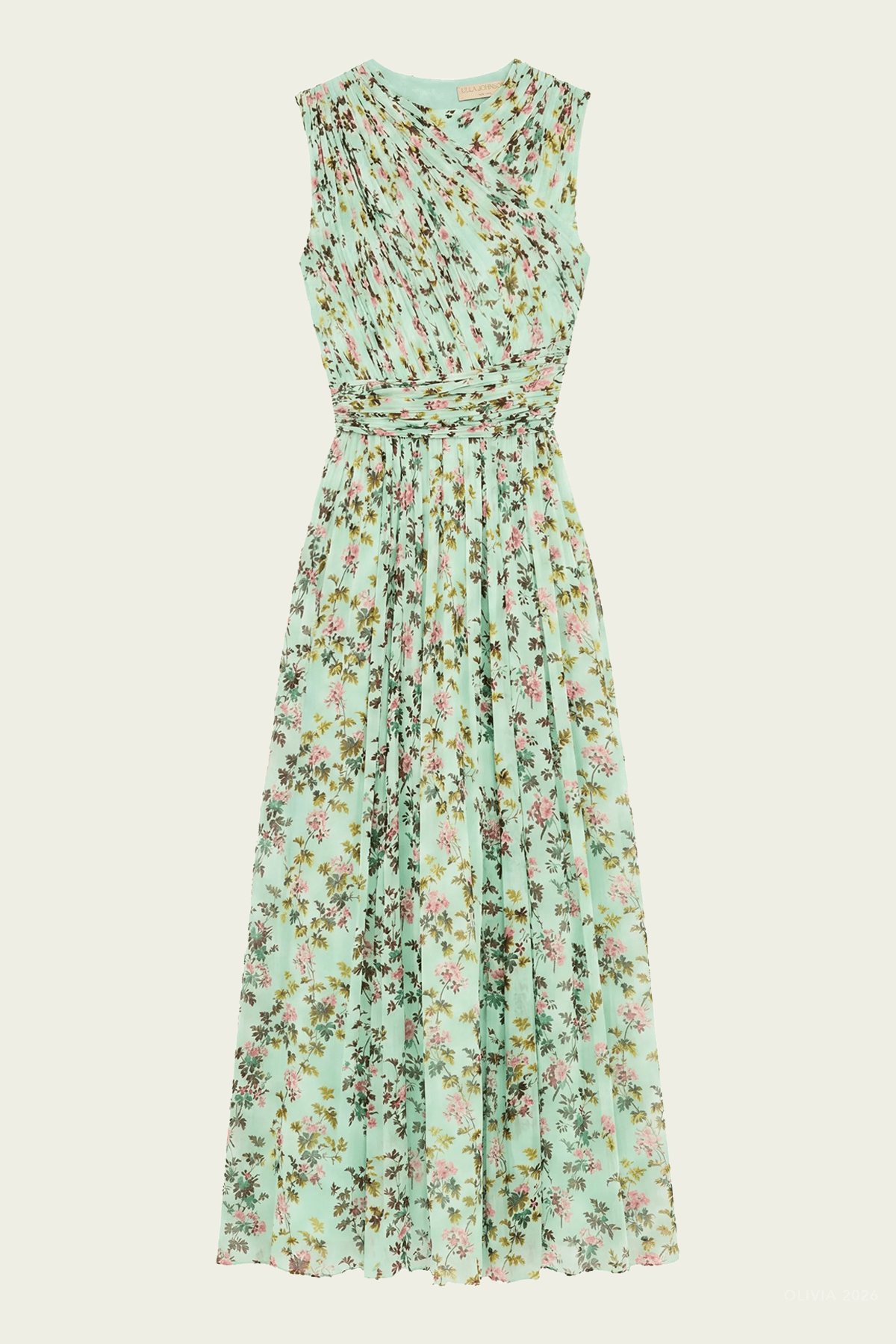 Celestina Silk Dress in Opaline - shop - olivia.com