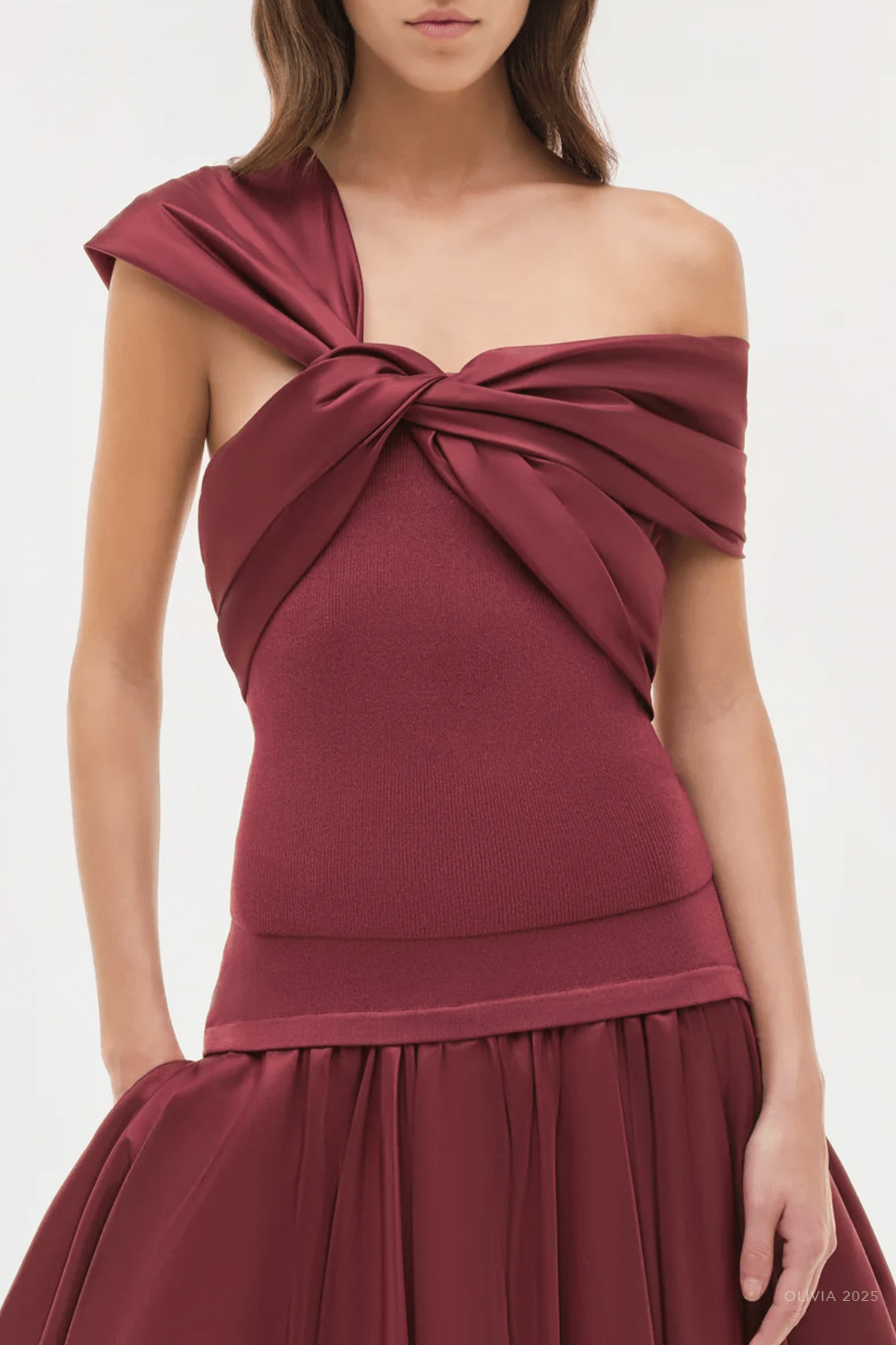 Celiana Off - Shoulder Top in Cranberry - shop - olivia.com