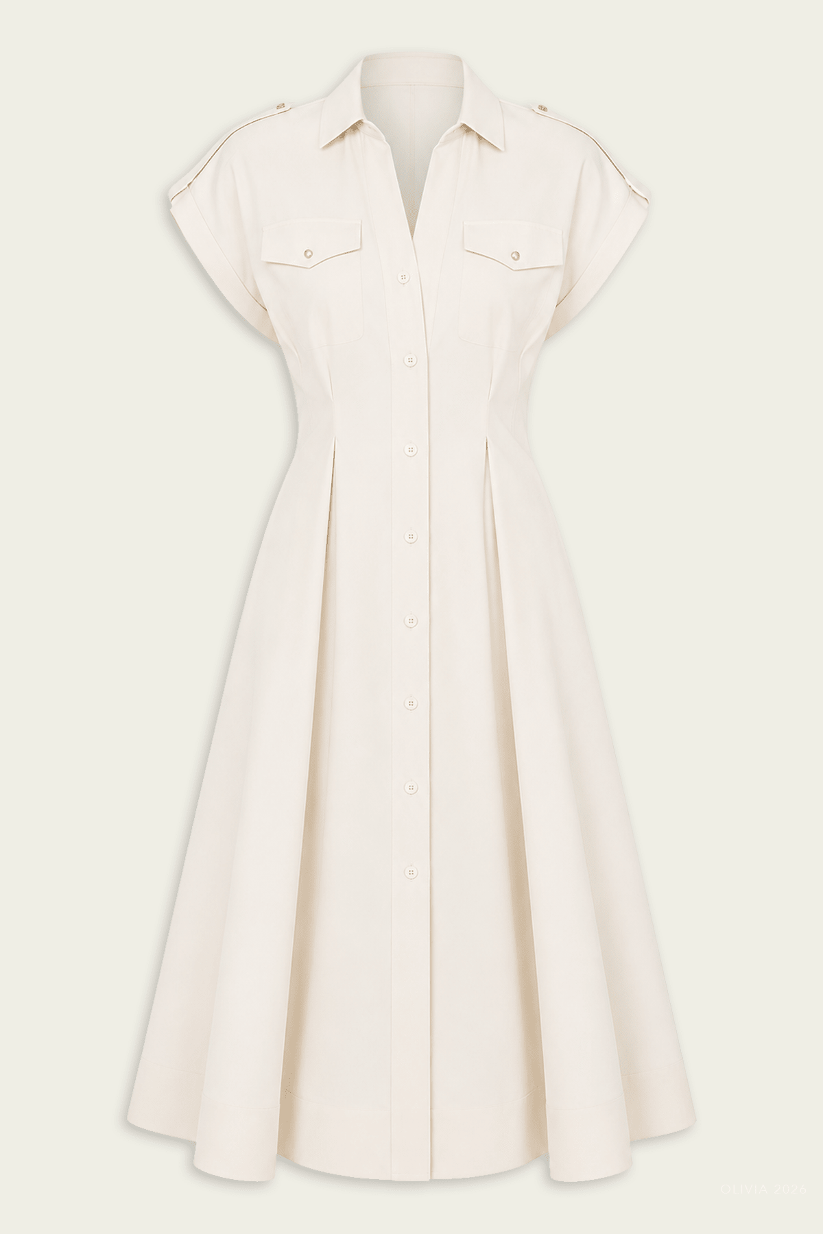 Ceres Dress in Beige - shop-olivia.com