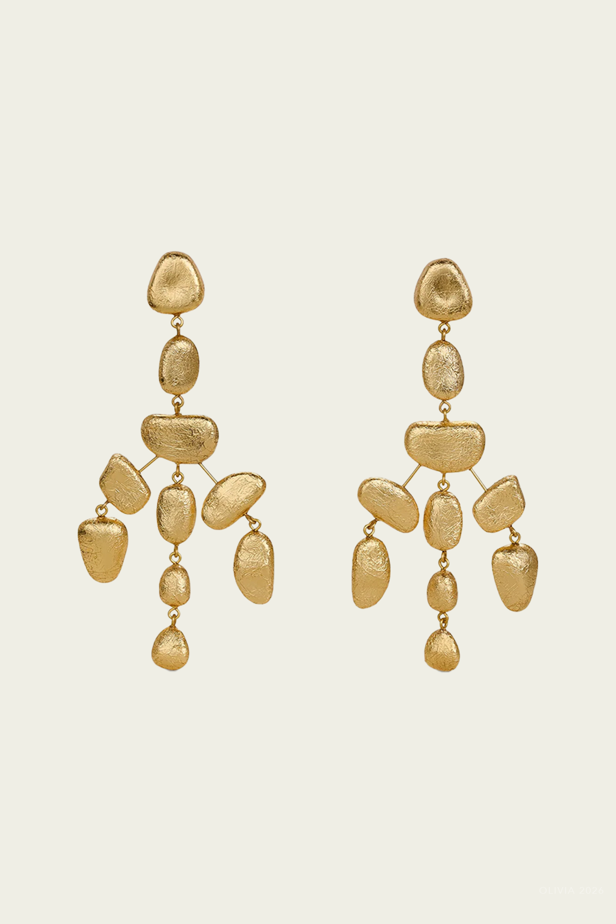 Sloane Earring in Gold Foiled Wood