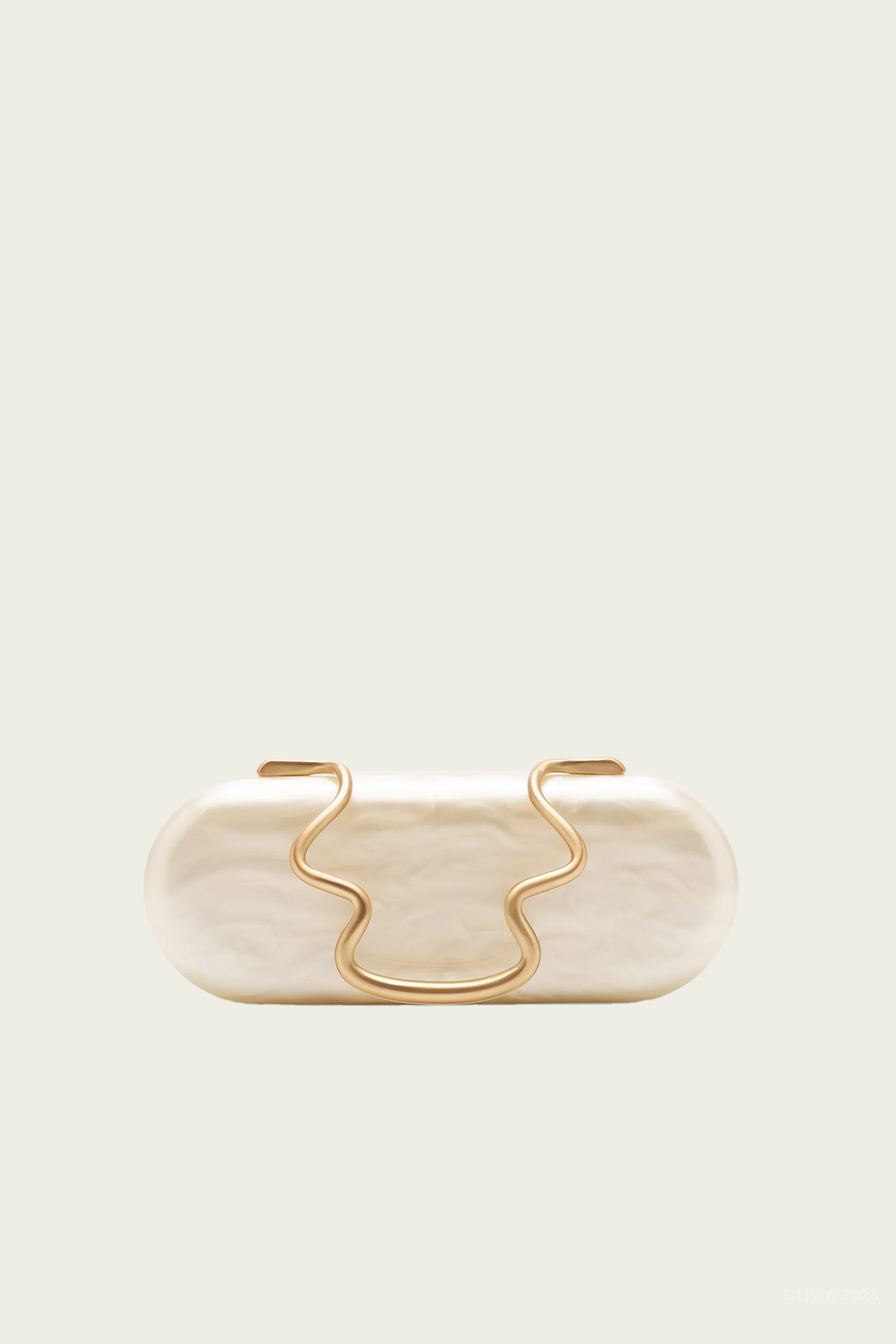 Ilaria Clutch in Ivory