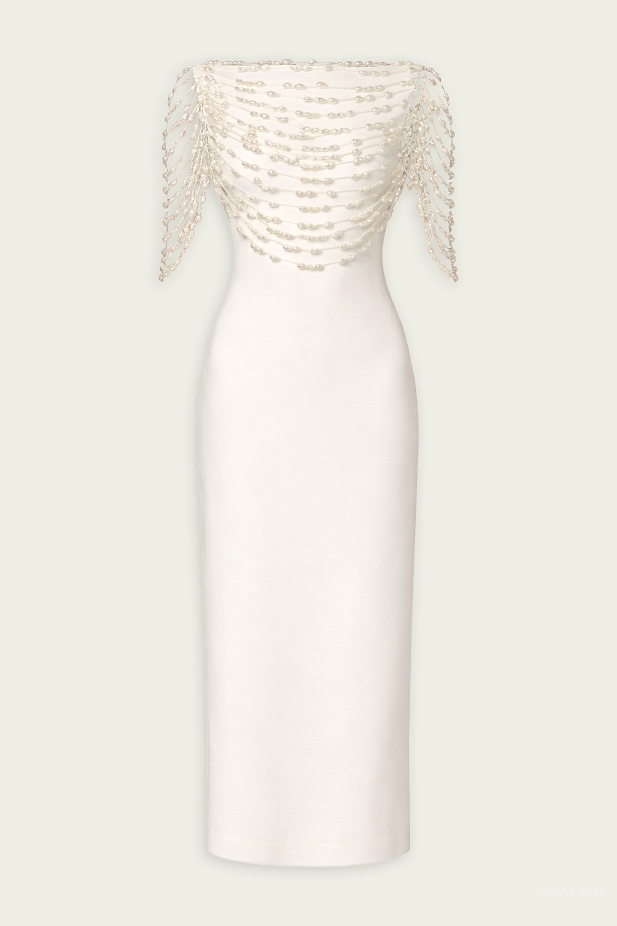 Meri Knit Dress in Off-White