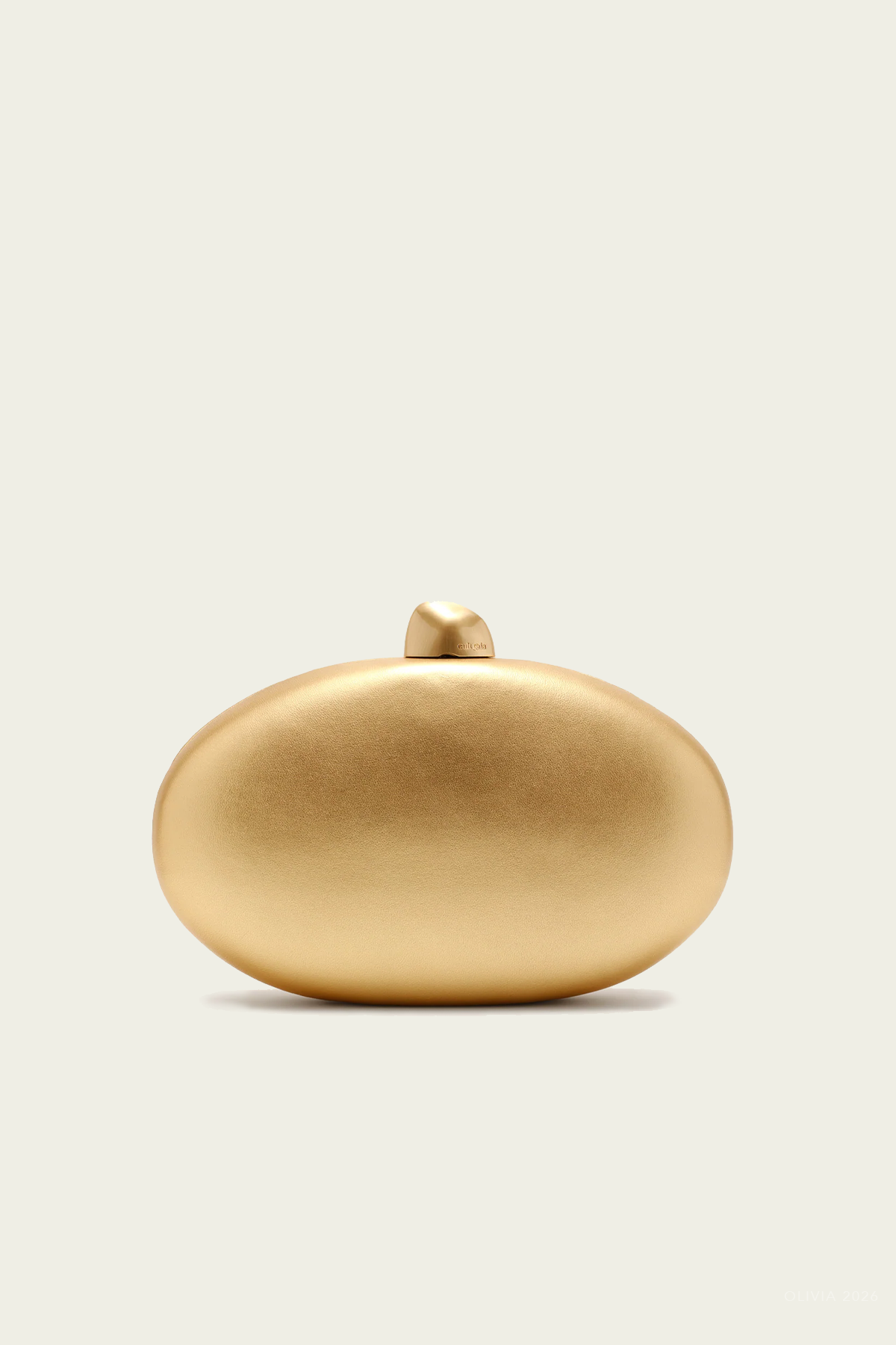 Eviana Clutch in Brass
