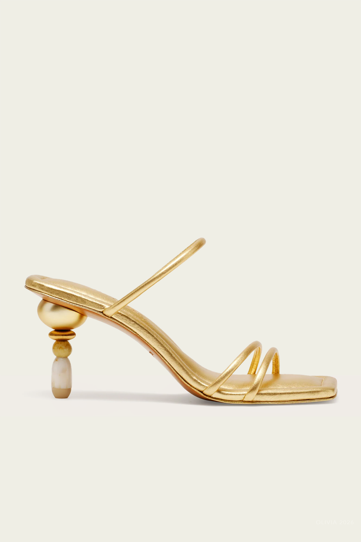 Reign Sandal in Brass