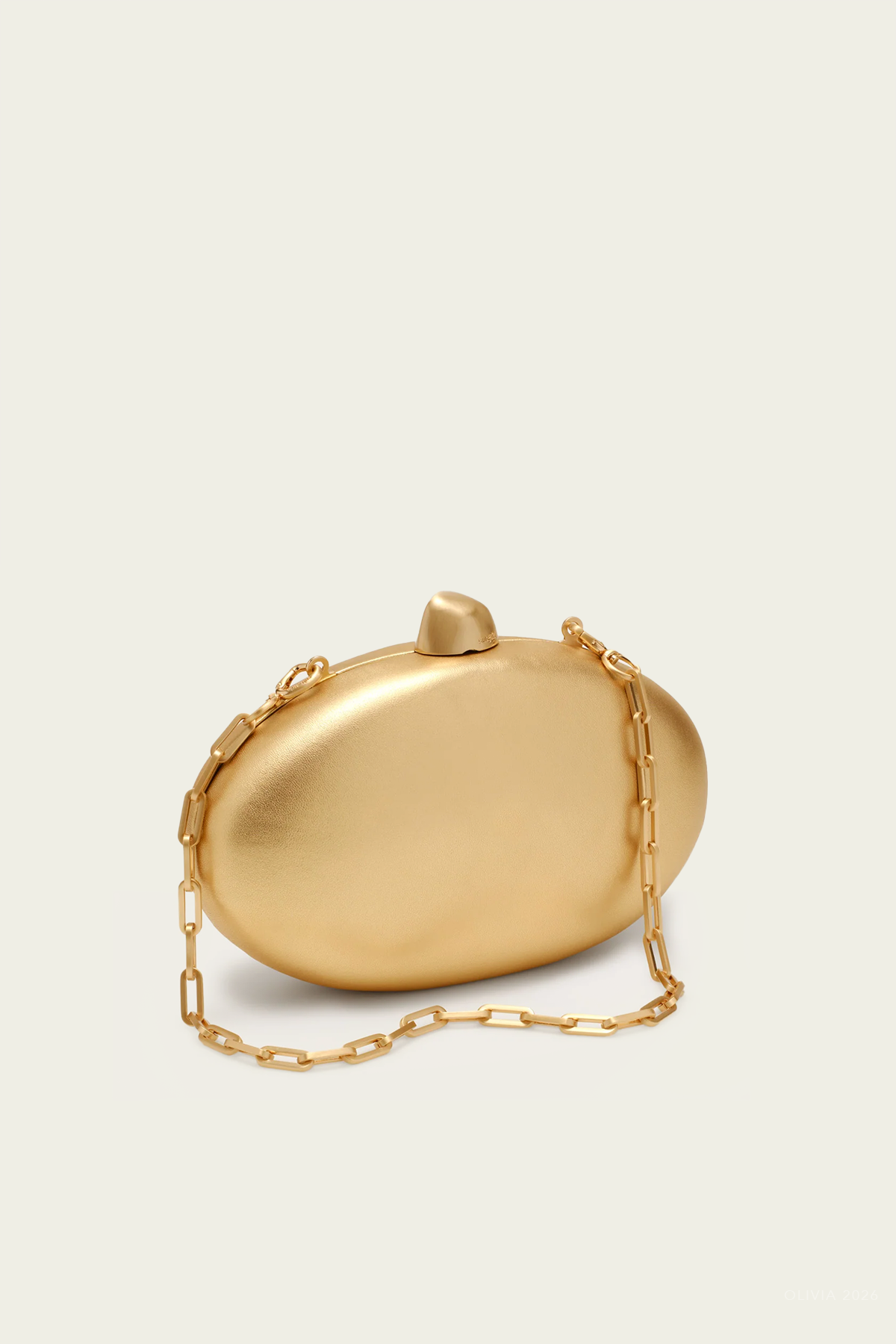 Eviana Clutch in Brass