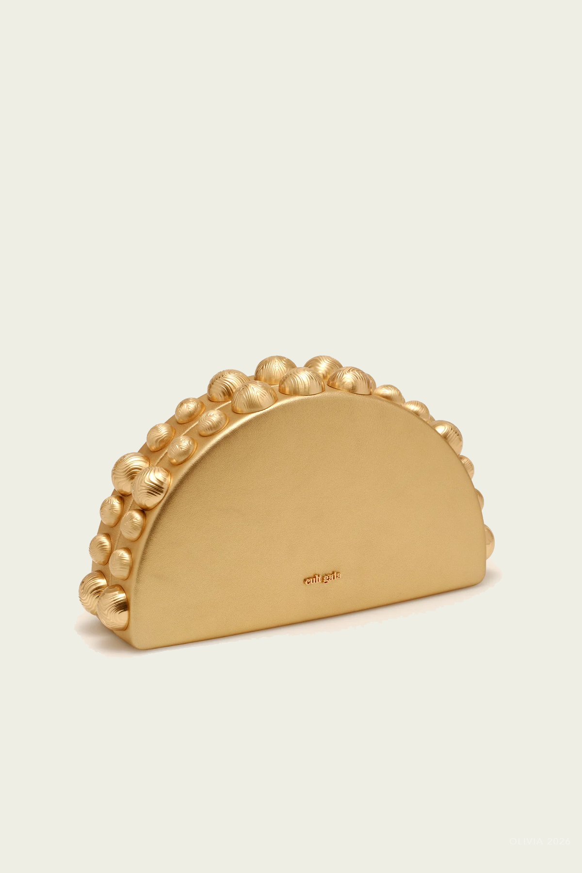 Gili Clutch in Brass