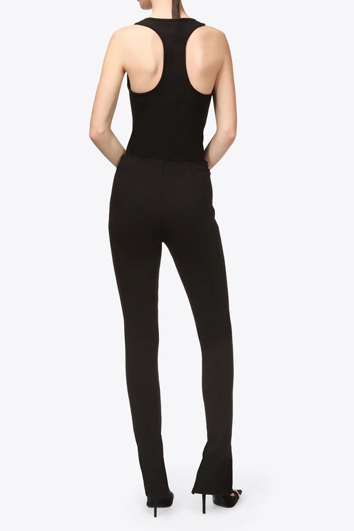 Chain Plate Belt Legging in Black - shop - olivia.com