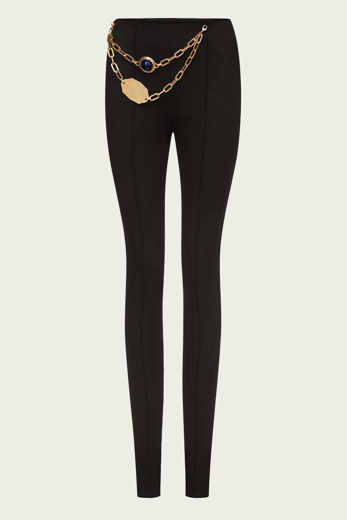 Chain Plate Belt Legging in Black - shop - olivia.com