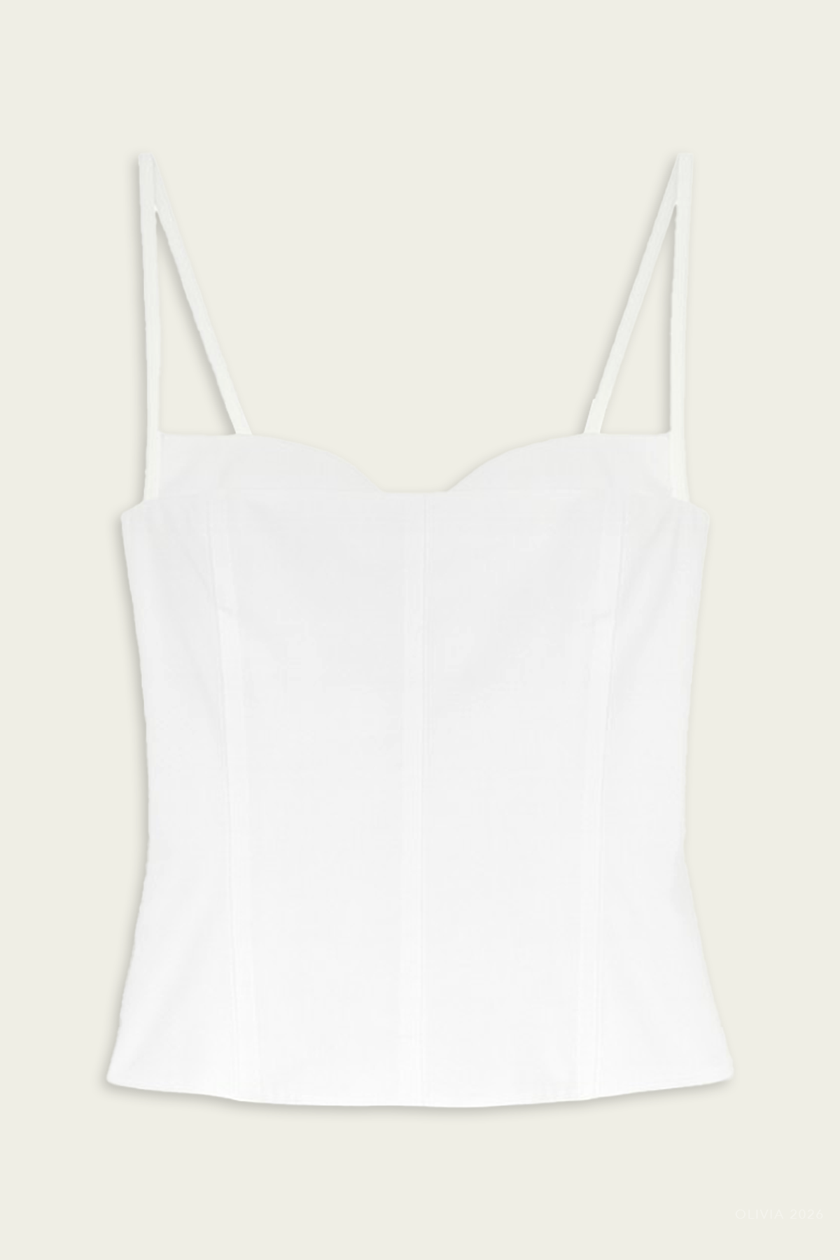 Charlee Bustier Top in White - shop - olivia.com