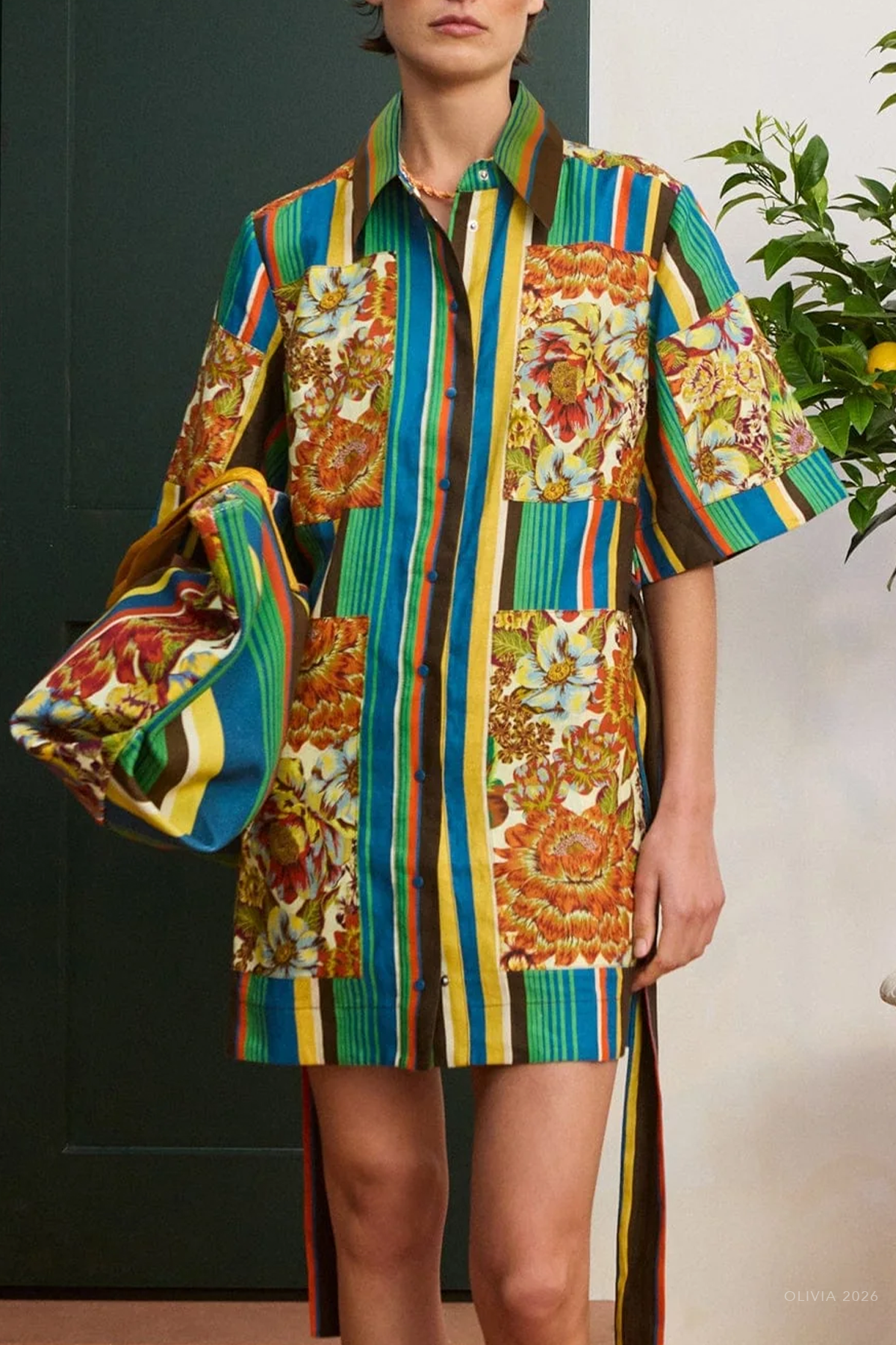 Charlie Mini Dress in Multicolor - shop - olivia.com