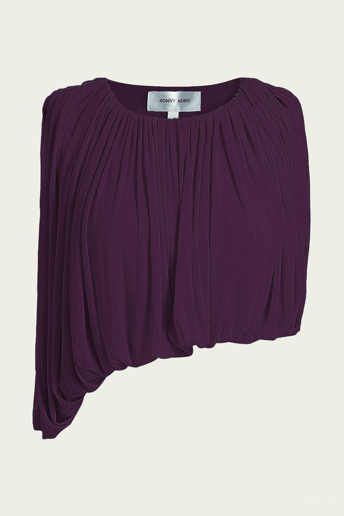 Chelly Top in Dark Plum - shop-olivia.com