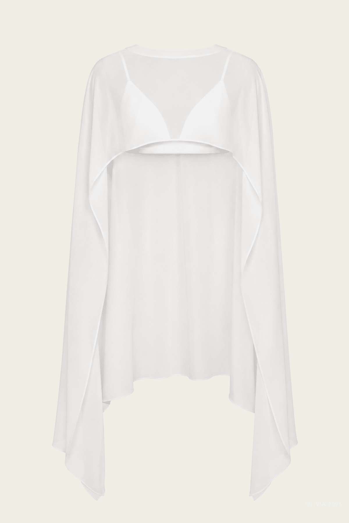 Chiara Silk Top in Ivory - shop-olivia.com
