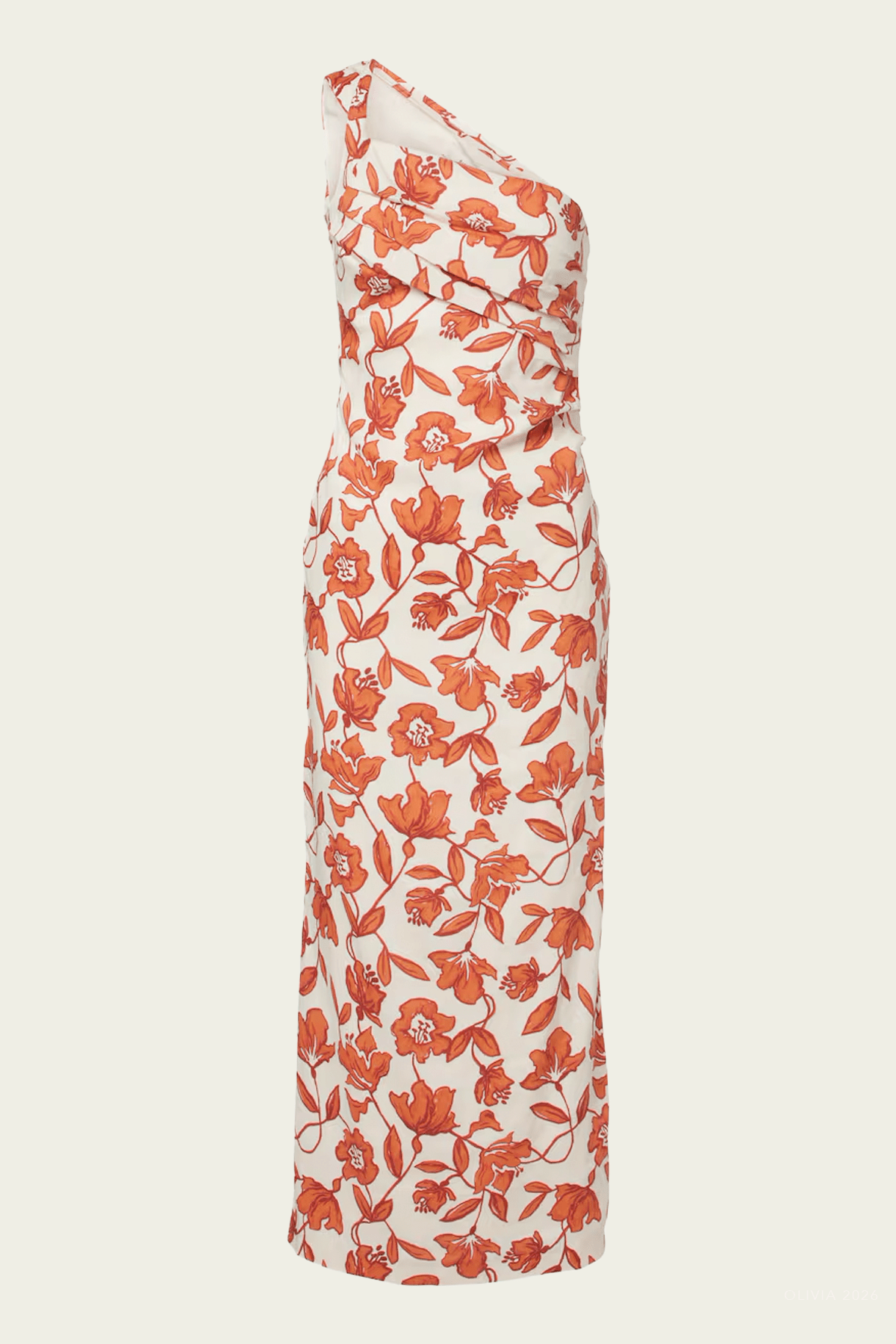 Chloe One - Shoulder Midi Dress in Tuileries - shop - olivia.com