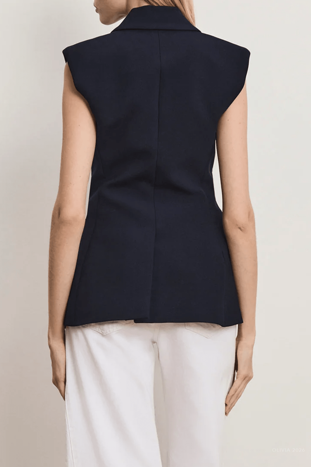 Ciel Tailored Vest in Navy - shop - olivia.com
