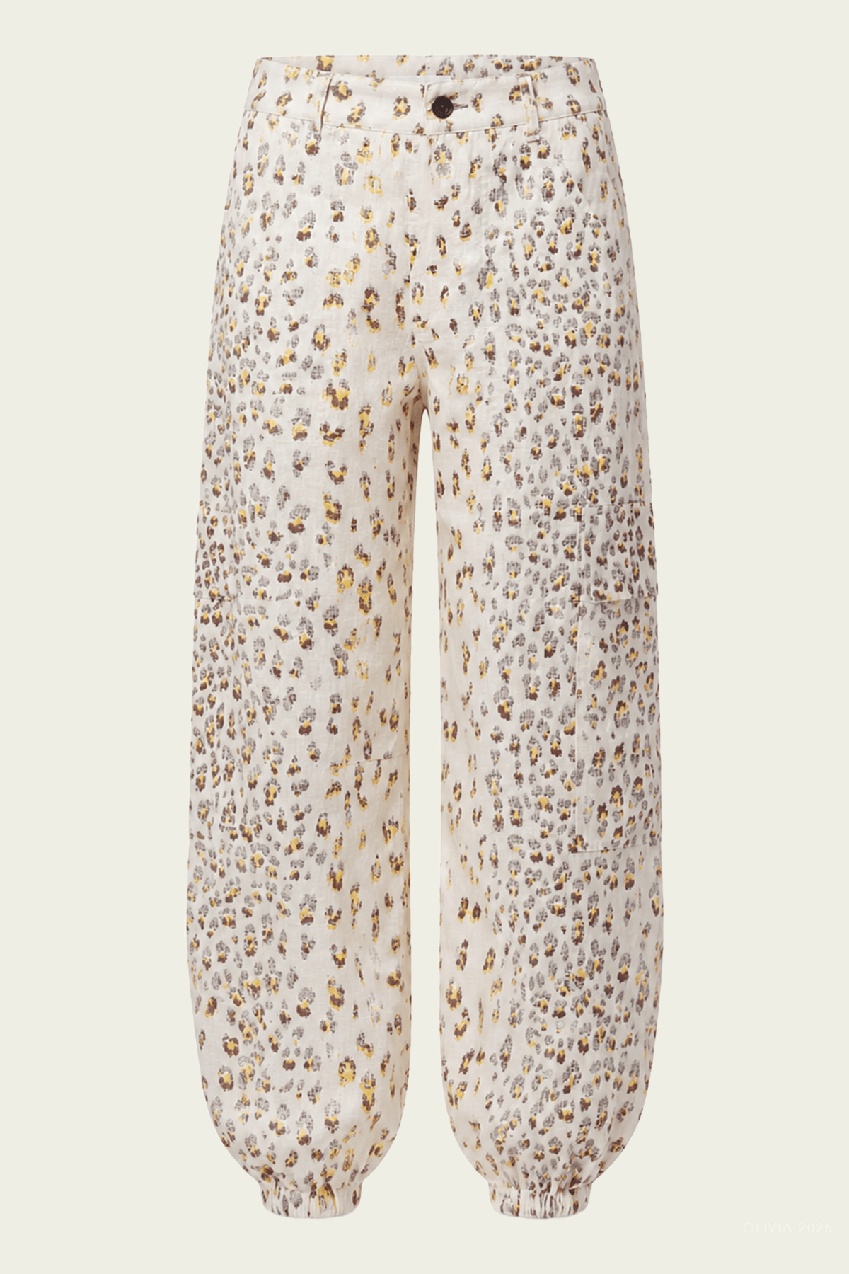 Ciela Linen Balloon Utility in Cheetah - shop-olivia.com