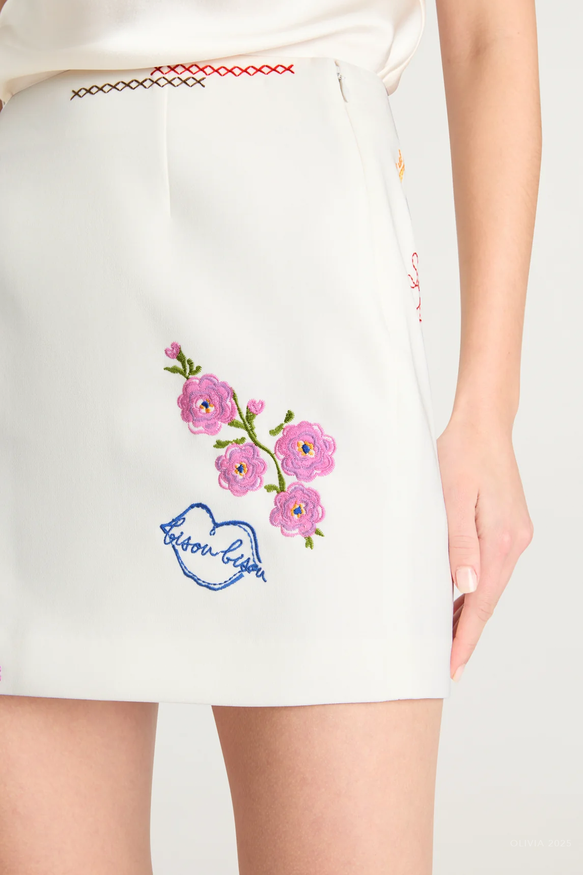 Summer Love Doris Skirt in Ivory Multi