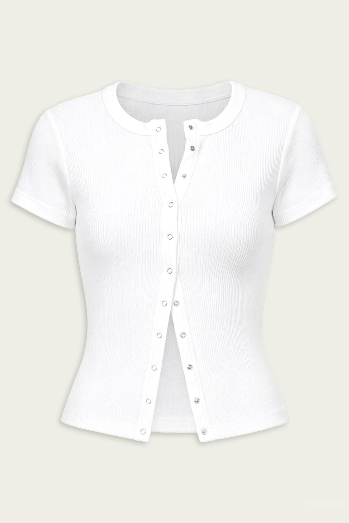 Tabi Short Sleeve Cardigan in White