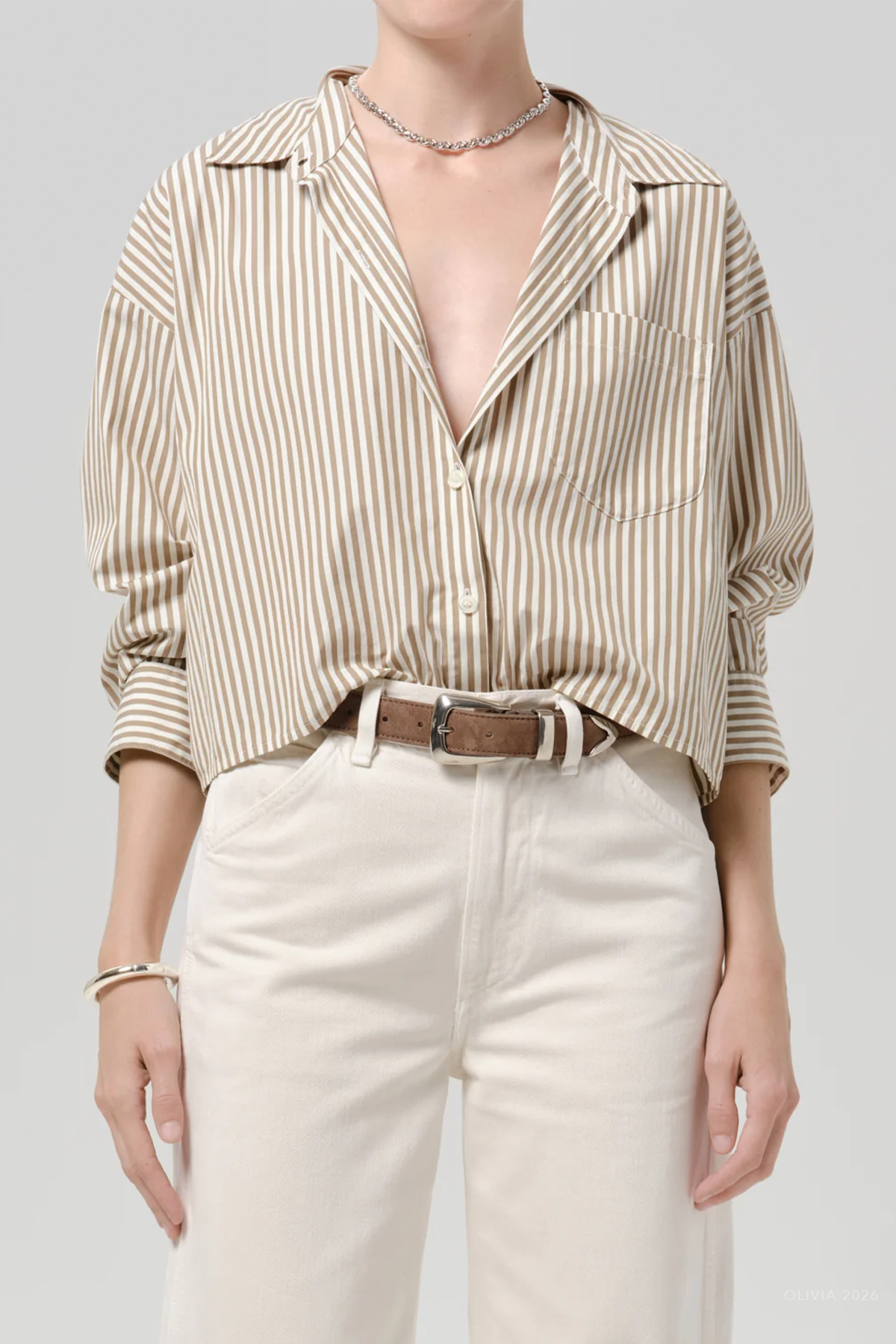 Petit Ami Shirt in Sandatlas Stripe