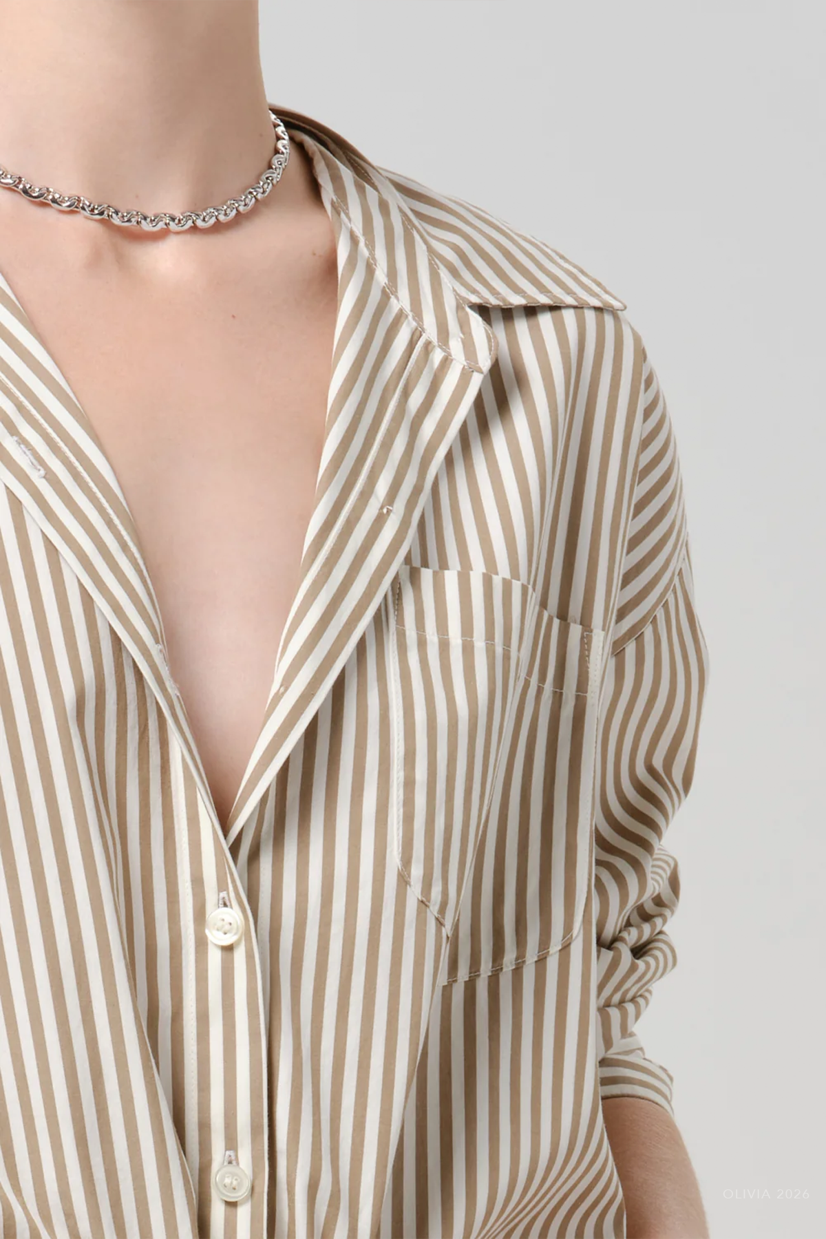 Petit Ami Shirt in Sandatlas Stripe