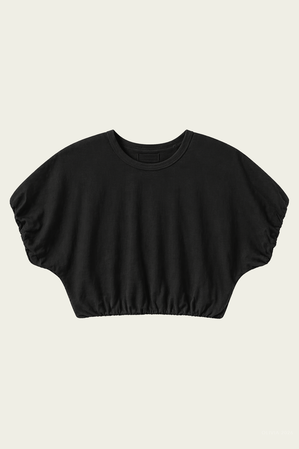 Gia Bubble Tee in Washed Black