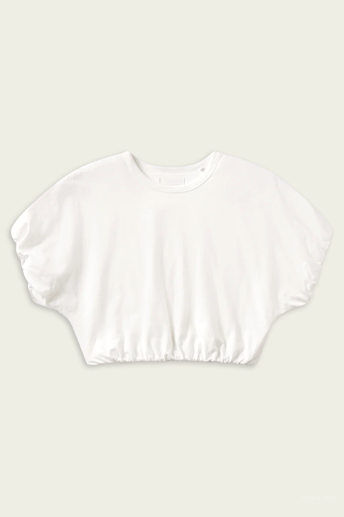 Gia Bubble Tee in Soft White