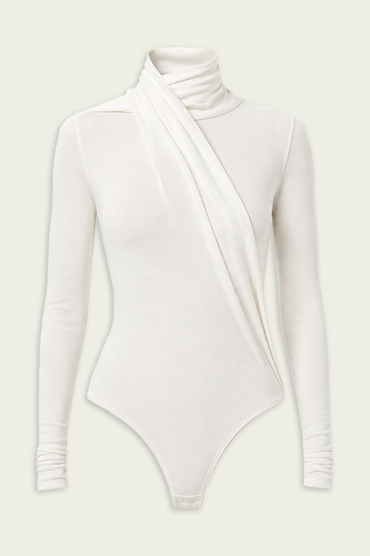 Sculptural Bodysuit in Pashmina
