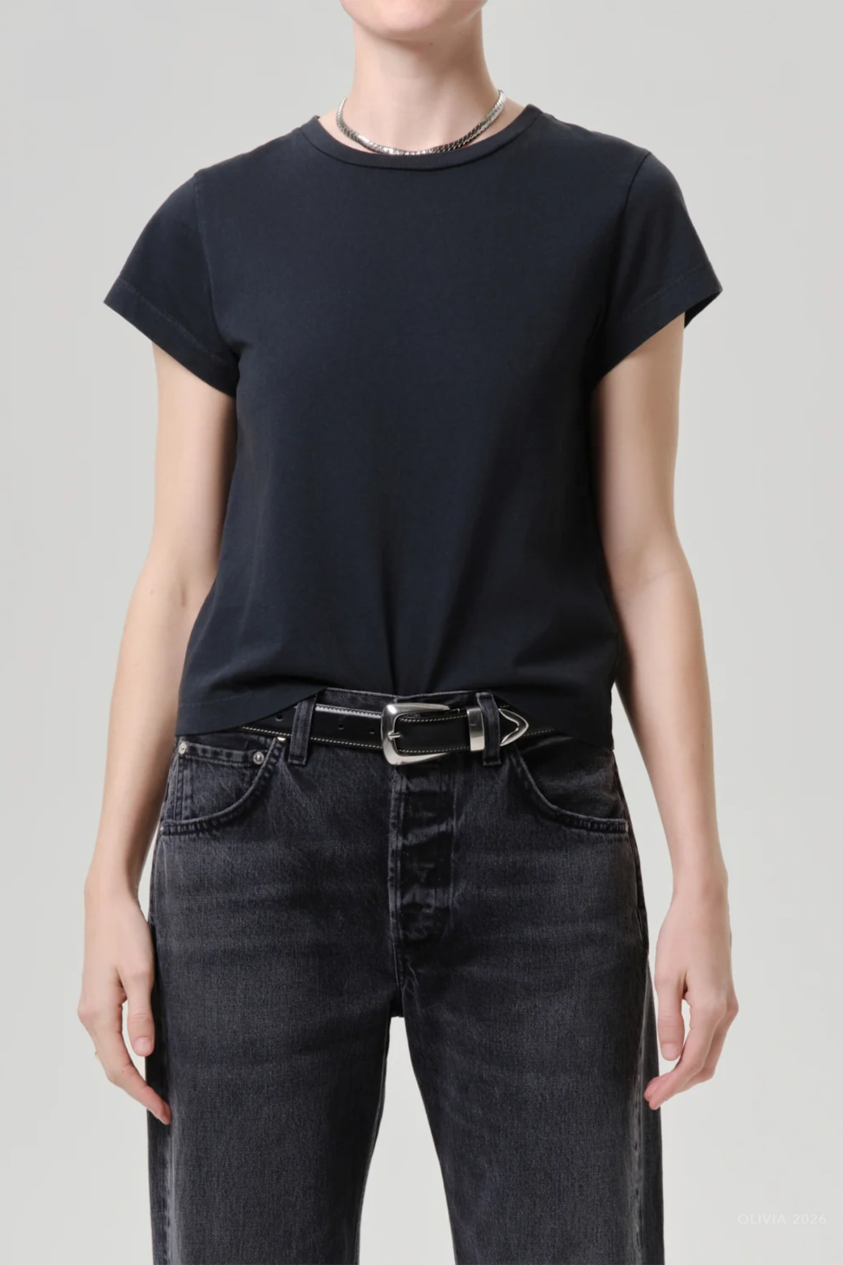 Kai Baby Tee in Washed Black