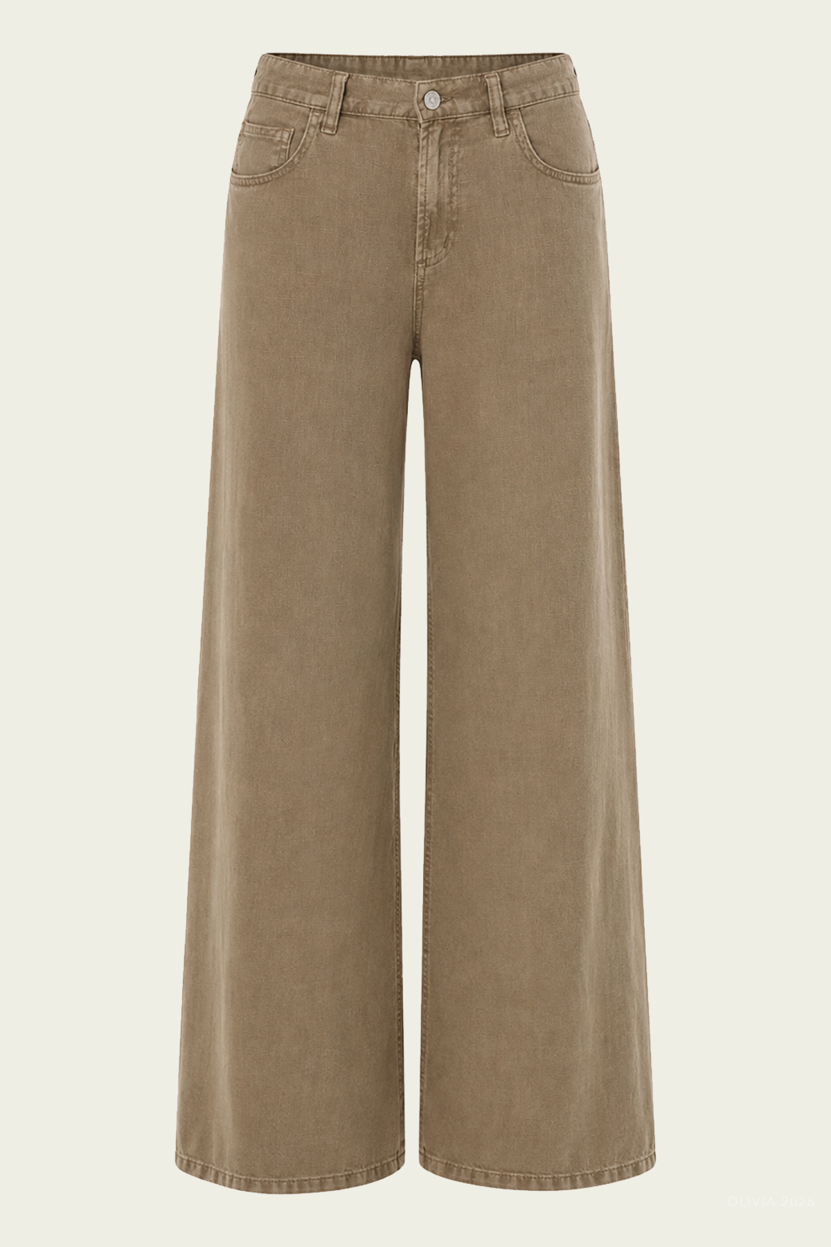 Nora Linen Trouser Leg in Reservoir
