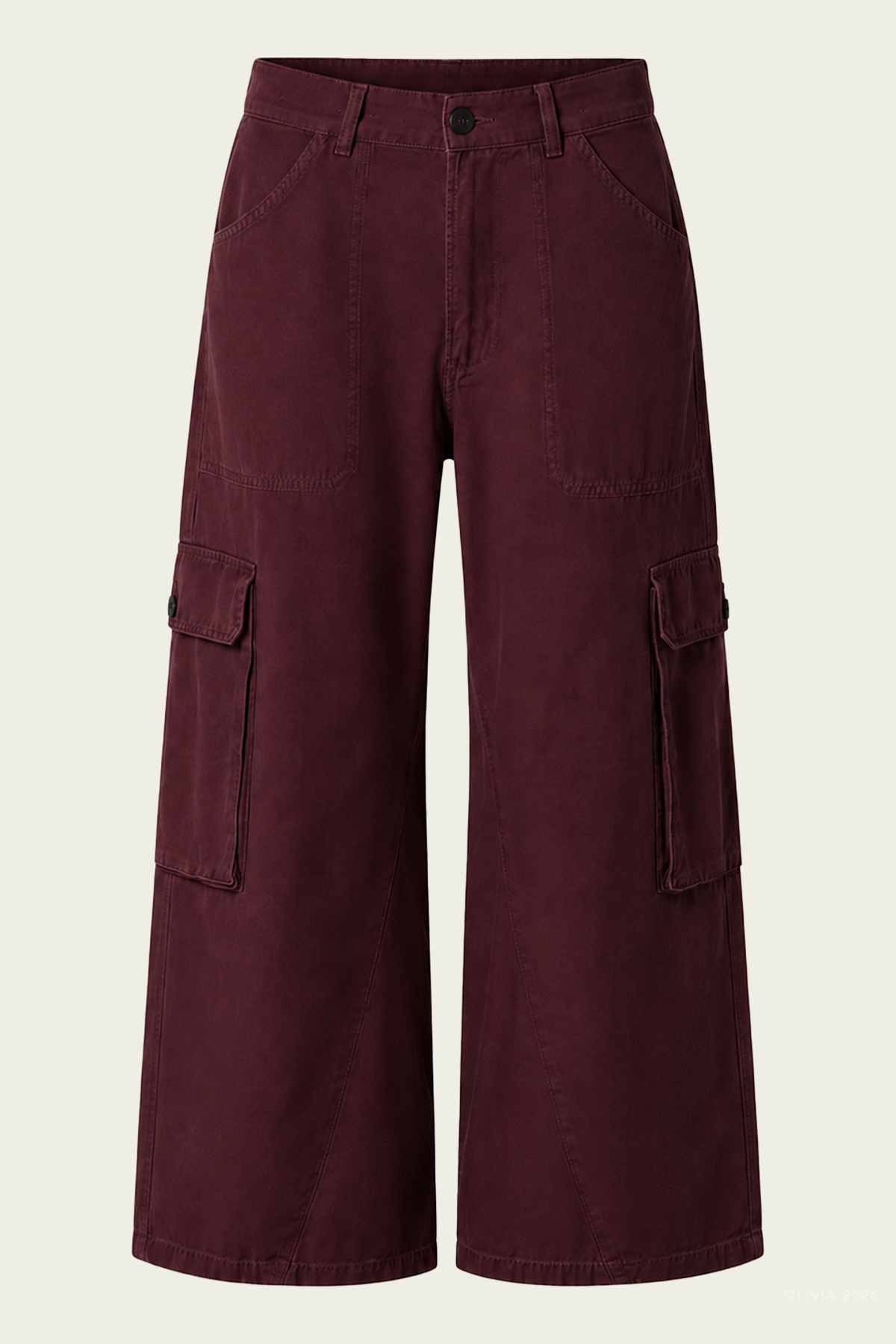 Thassos Twisted Seam Utility Pant in Mahogany