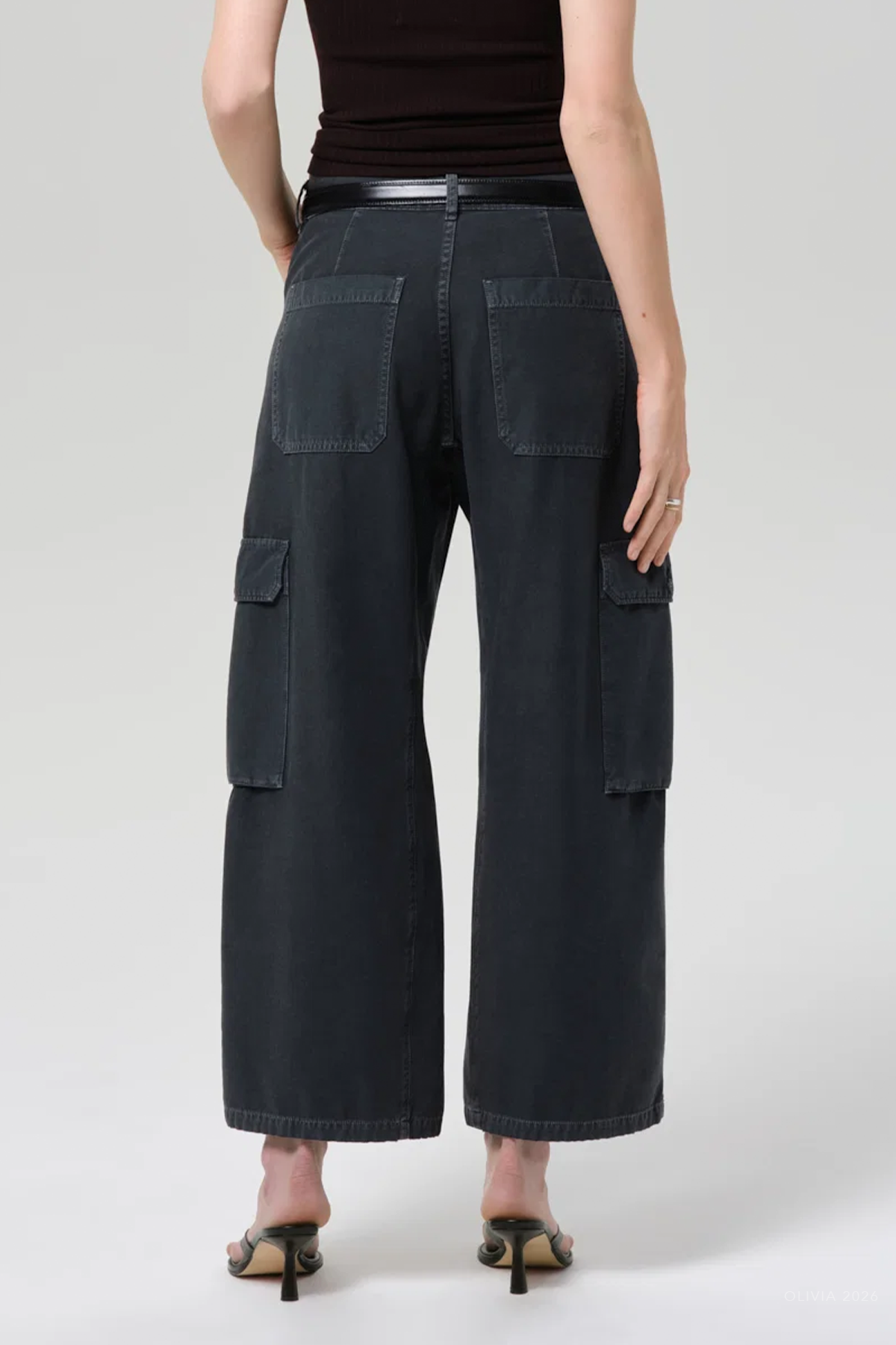 Thassos Twisted Seam Utility Pant in Washed Black