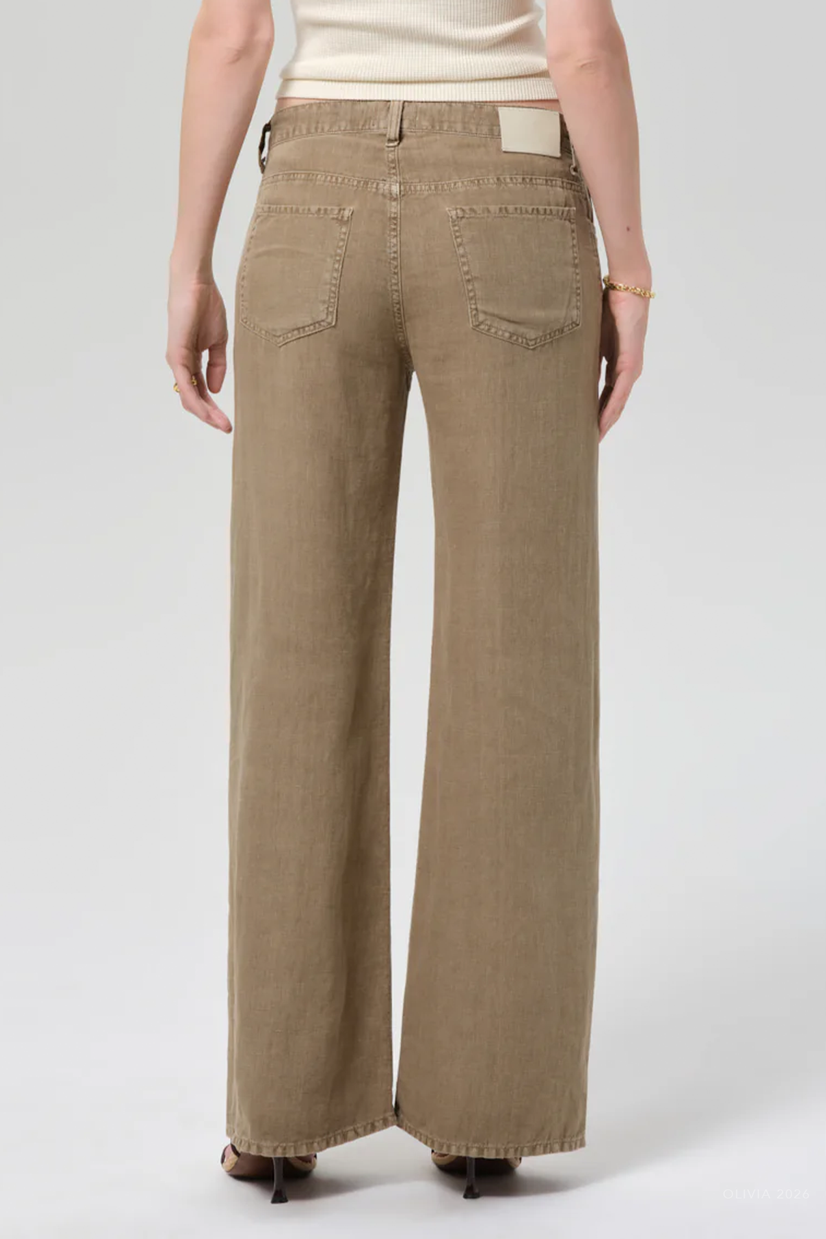 Nora Linen Trouser Leg in Reservoir