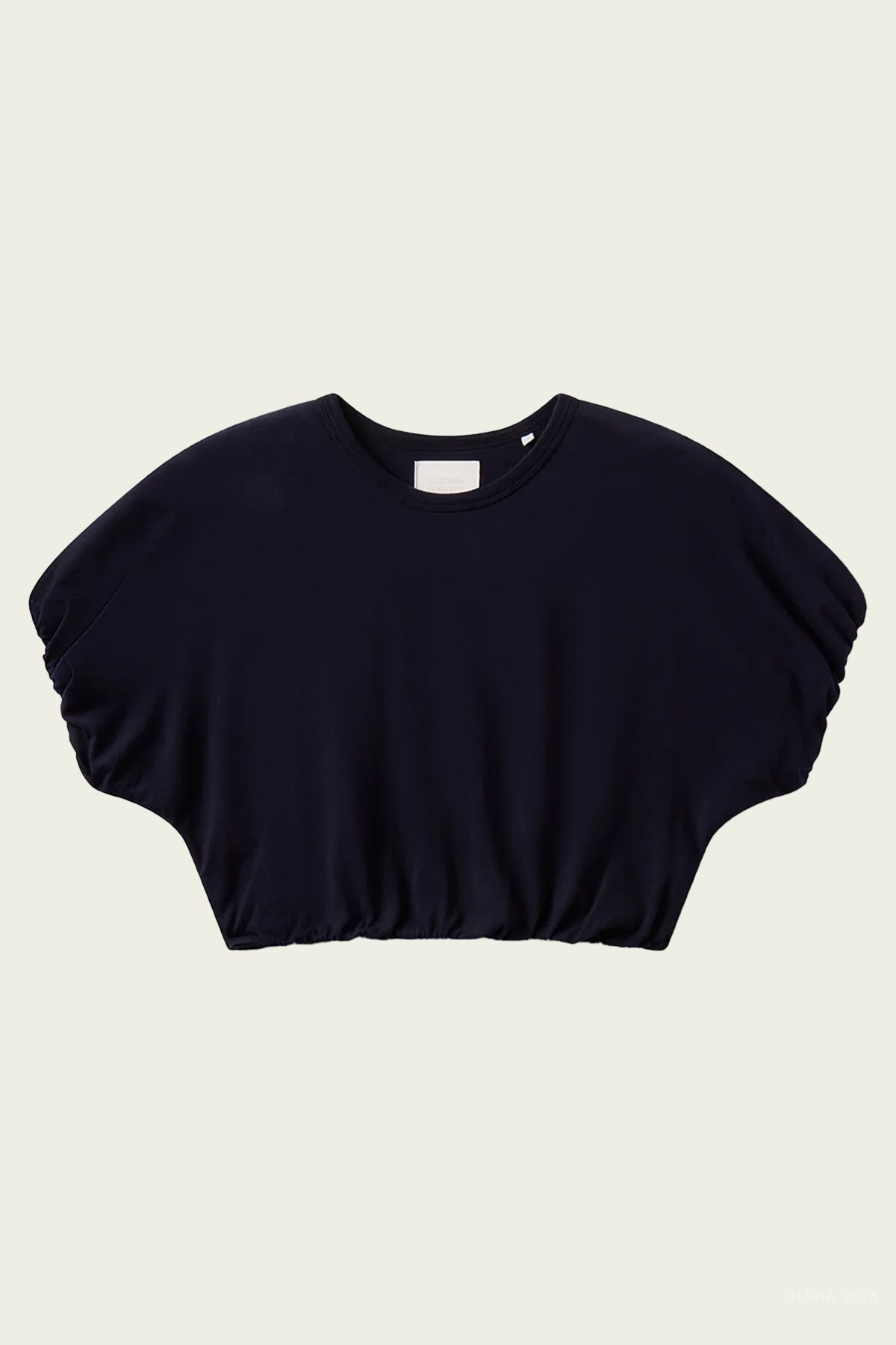 Gia Bubble Tee in Navy