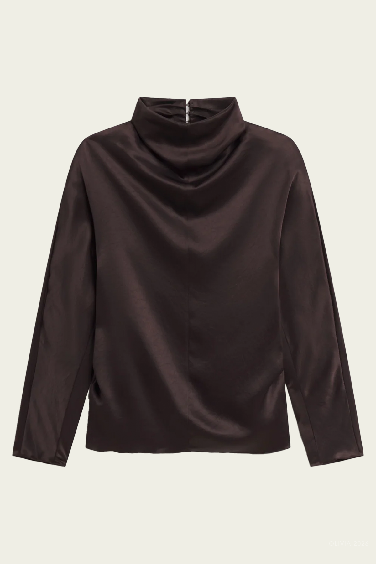 Ilaria Draped Top in Espresso