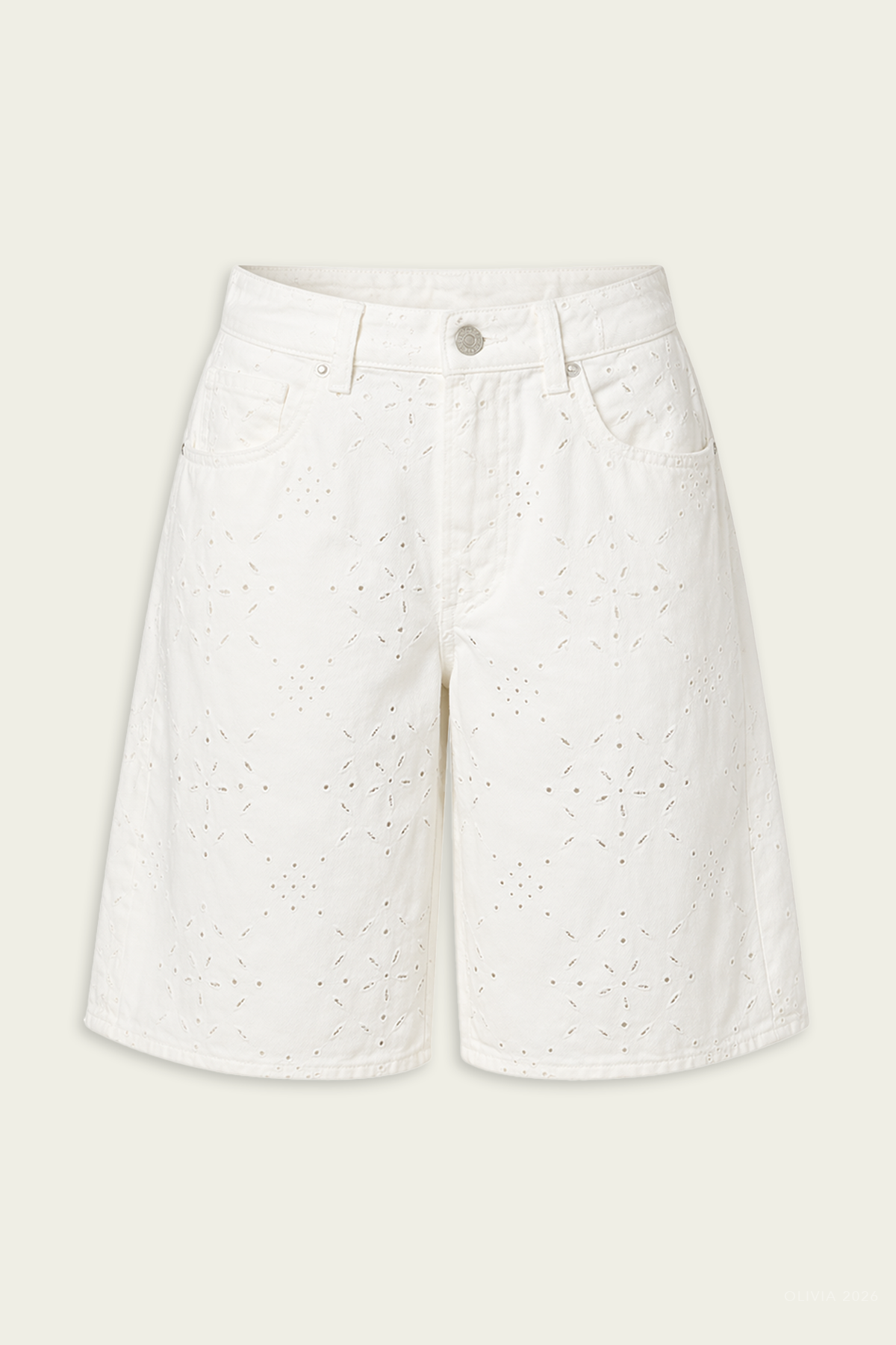 Court Short in Blanc
