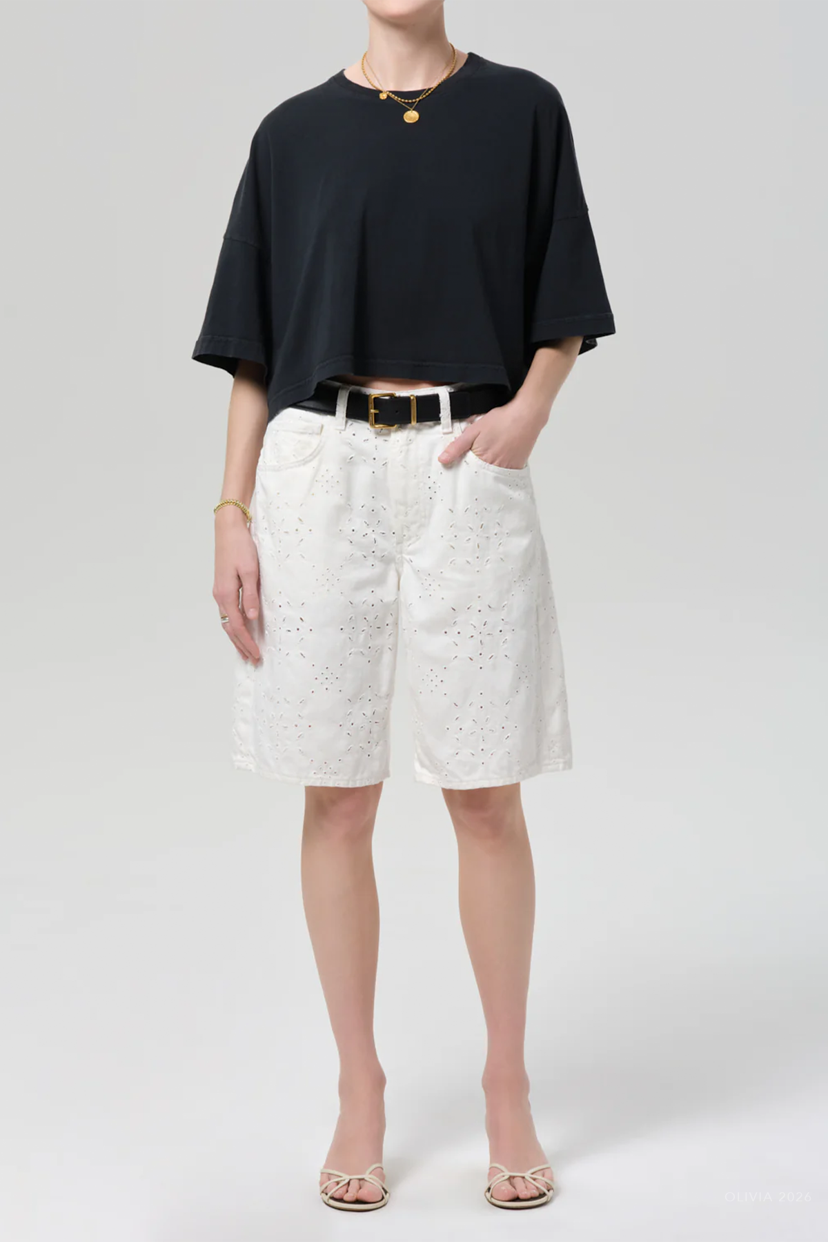 Court Short in Blanc