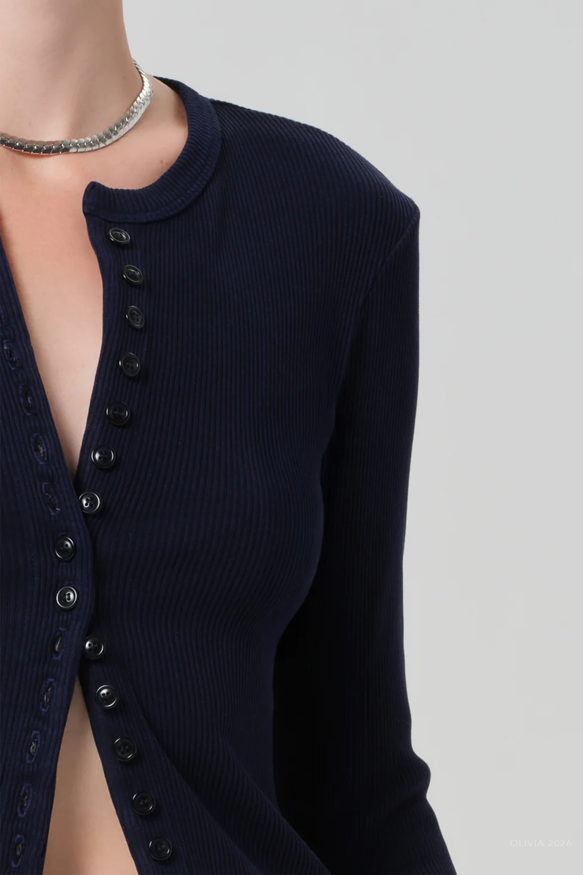 Kari Long Cardigan in Navy