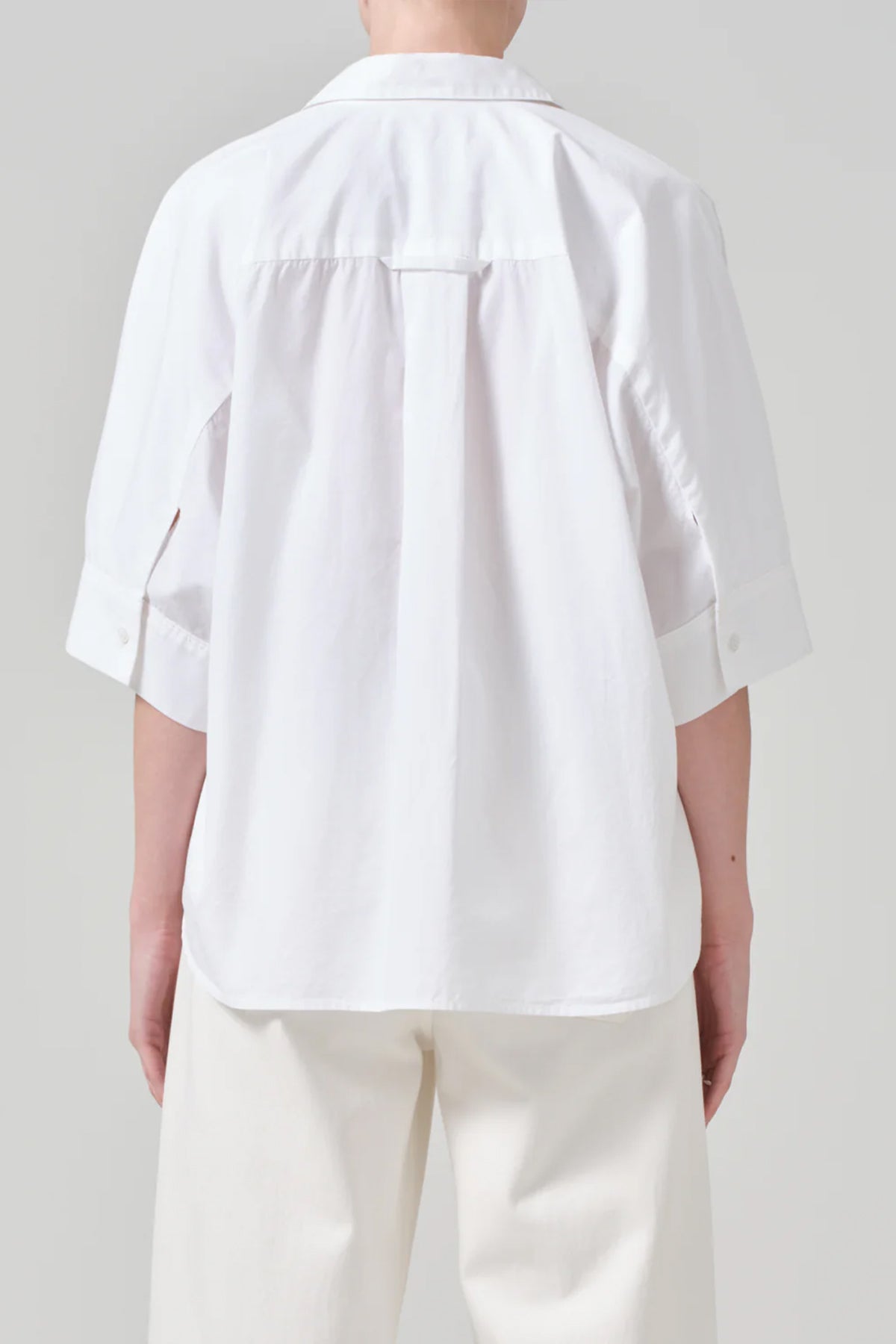 Claire Origami Shirt In Optic White - shop - olivia.com