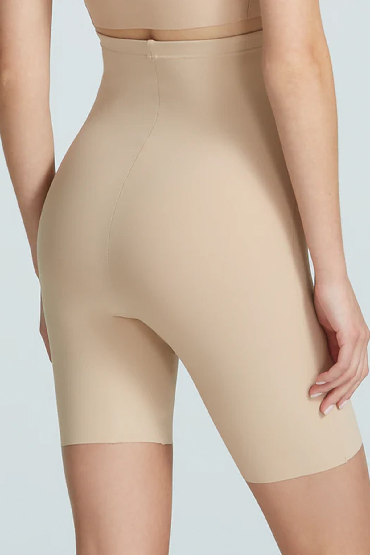 Classic Control High-Waisted Short in Beige - shop-olivia.com