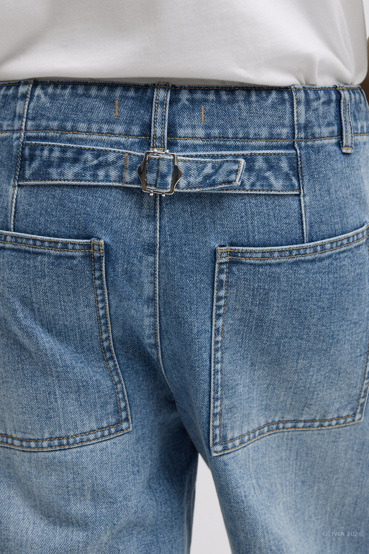 Classic Wash Denim Fischer Jean in Classic Blue - shop - olivia.com