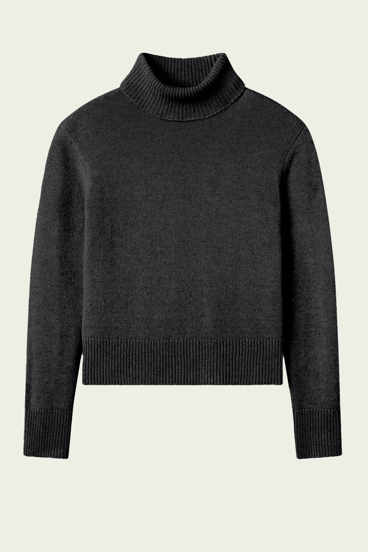 Clean Turtleneck Sweater in Charcoal Heather - shop - olivia.com