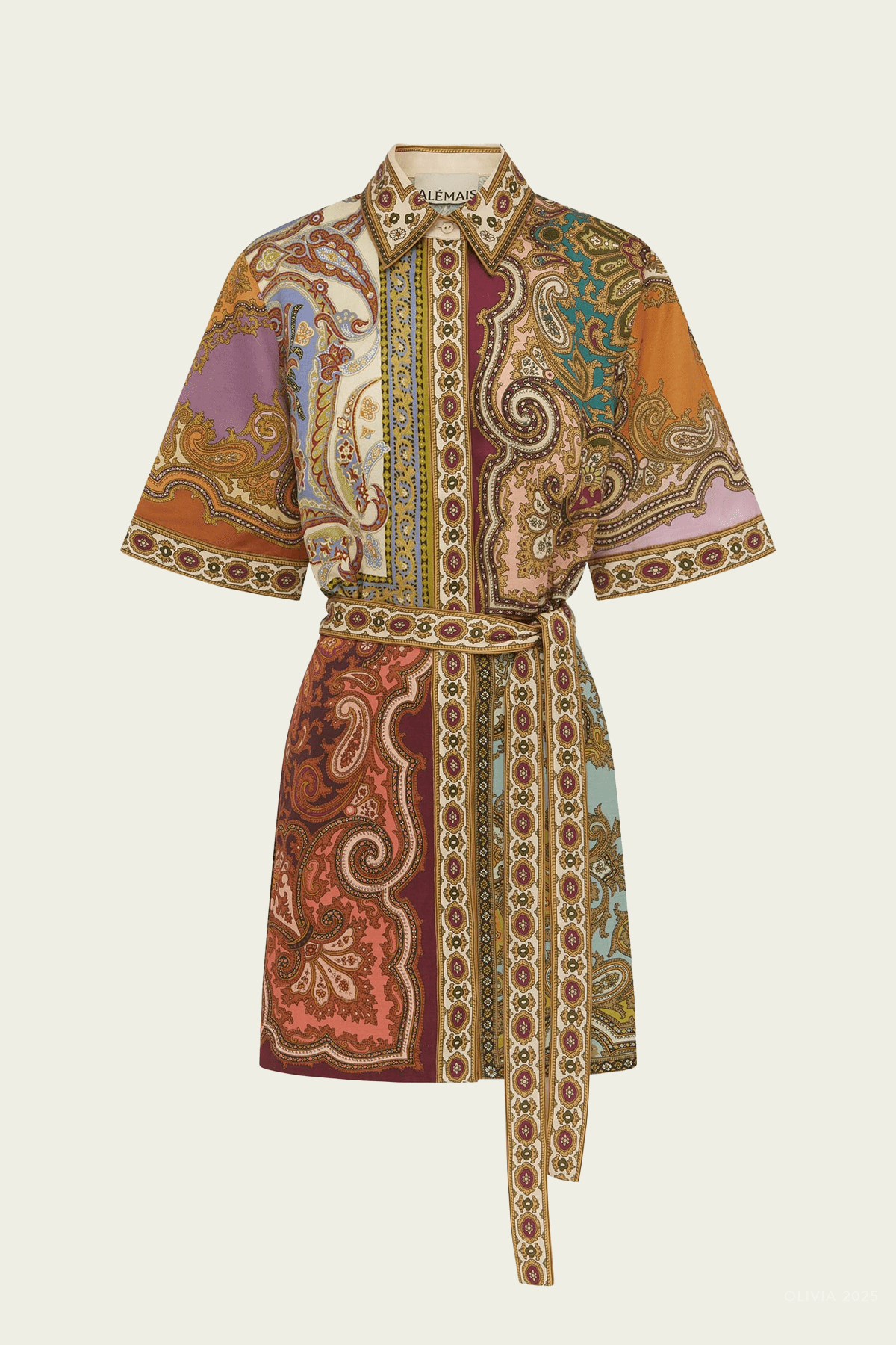 Clemenza Spliced Mini Dress in Multi - shop - olivia.com