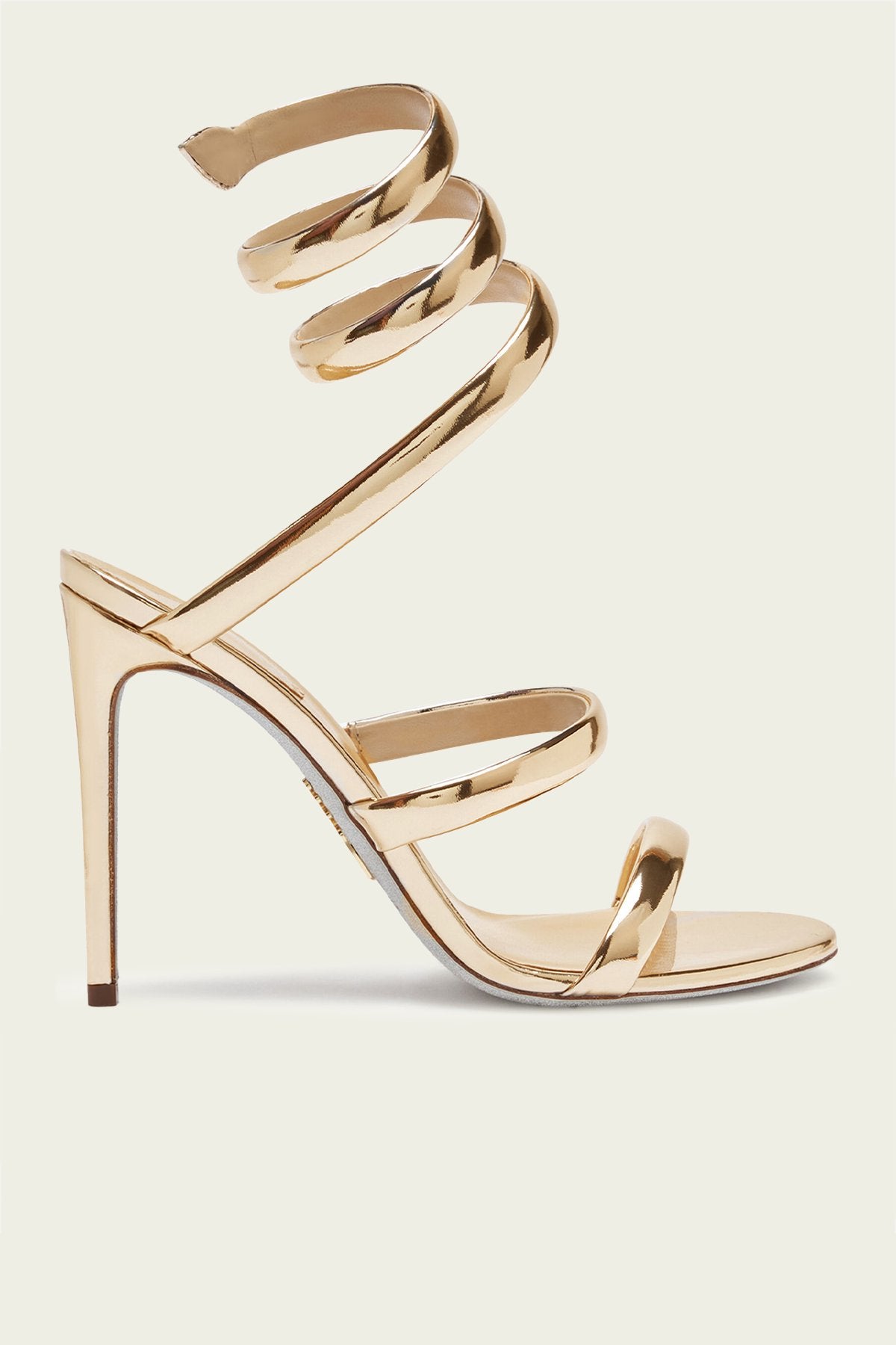 Cleo Sandal 105 in Gold - shop - olivia.com