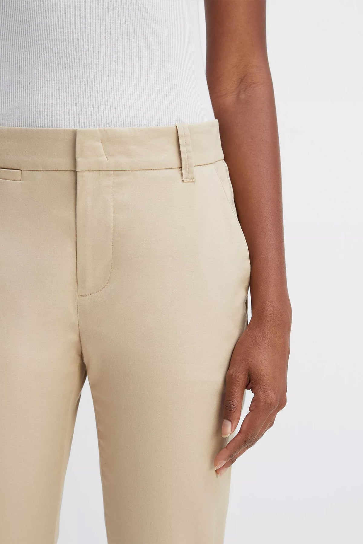 Coin Pocket Chino in Latte - shop-olivia.com
