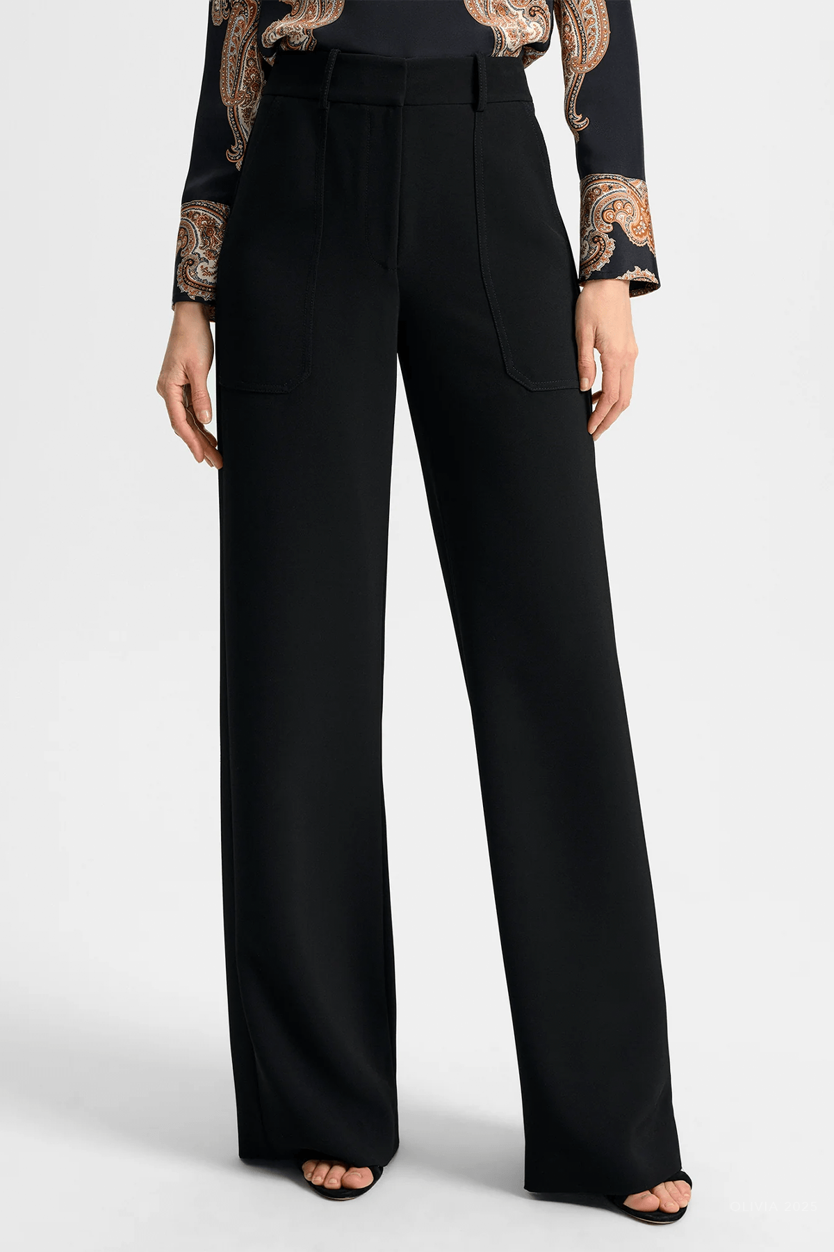 Cole Wide - Leg Pant in Black - shop - olivia.com