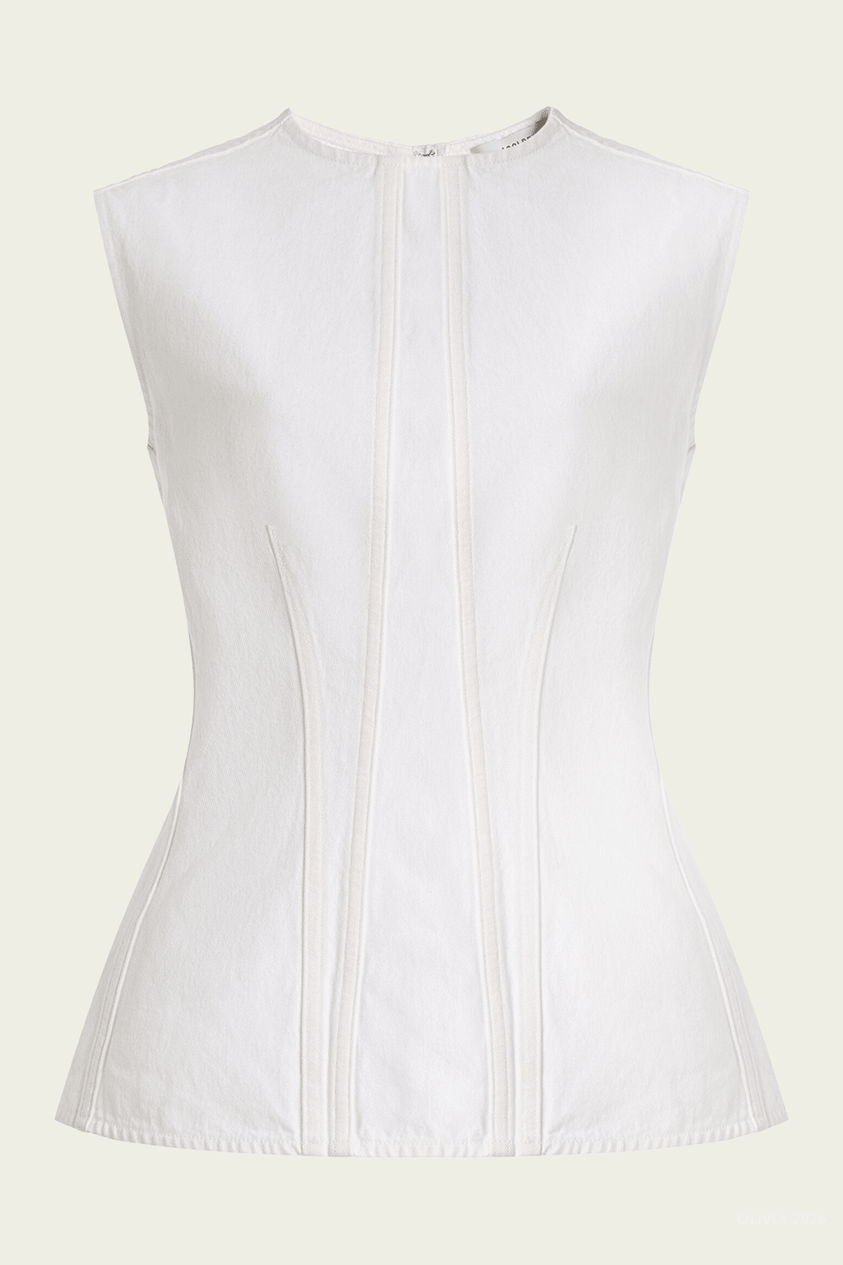 Corbin Denim Shell Shirt in Marshmallow - shop - olivia.com