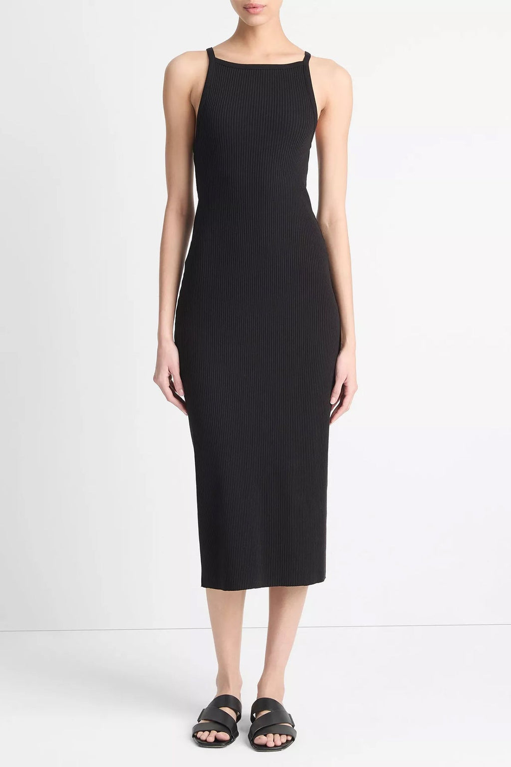 white christmas dresses Cotton Resort Tank Dress in Black