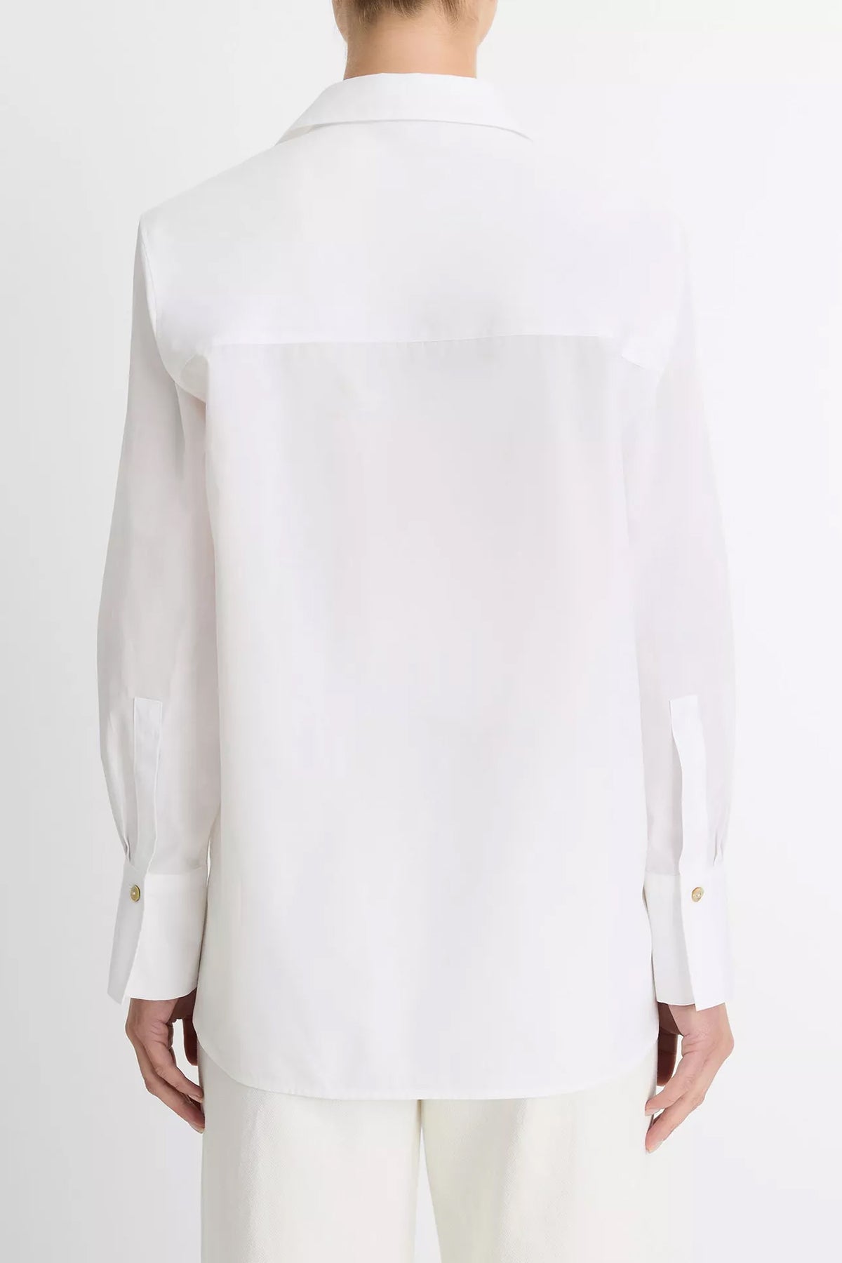 Cotton Relaxed Straight Shirt in Off - White - shop - olivia.com